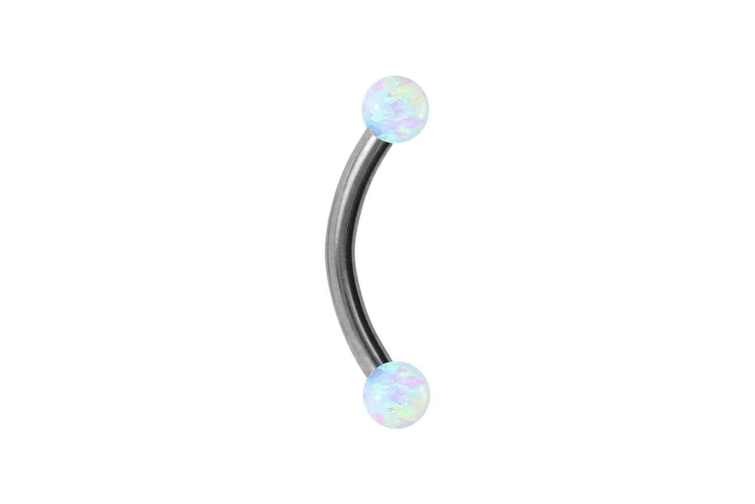 PIERCINGLINE Bauchnabelpiercing Chirurgenstahl Banane SYNTHETISCHE OPALE (Bananen, 1-tlg)