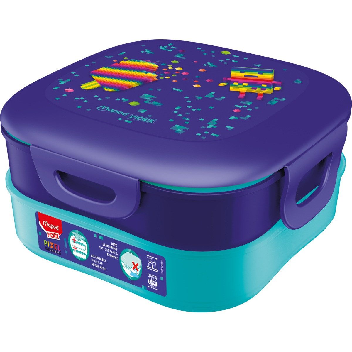 MAPED Lunchbox Maped Lunch Box PIXEL PARTY CONCEPT KIDS 3in 1