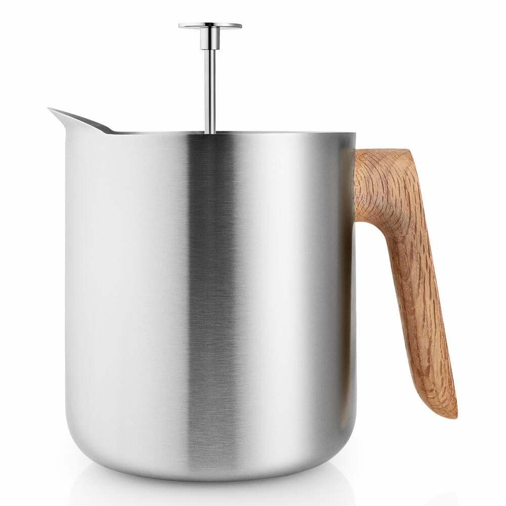 Eva Solo Teekanne Nordic Kitchen Stempelteekanne Silberfarben 1 L, 1 l