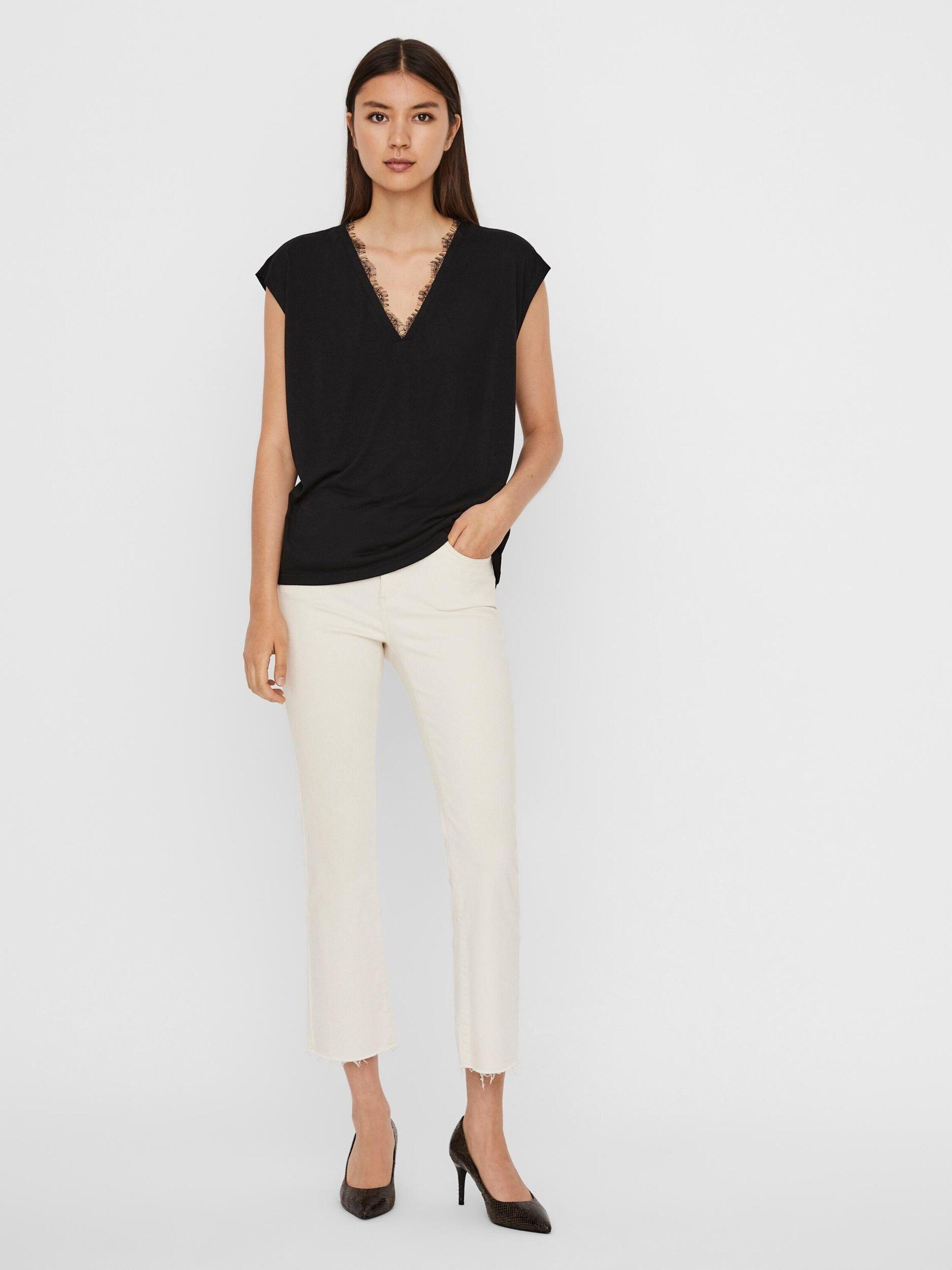 Vero Moda Kurzarmbluse VMCarrie (1-tlg) Spitze günstig online kaufen