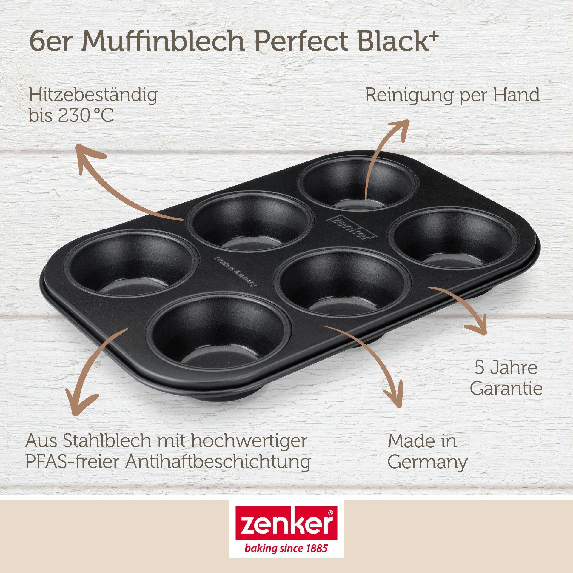 Zenker Muffinform Muffinblech, Cupcake Backform, Kuchenform
