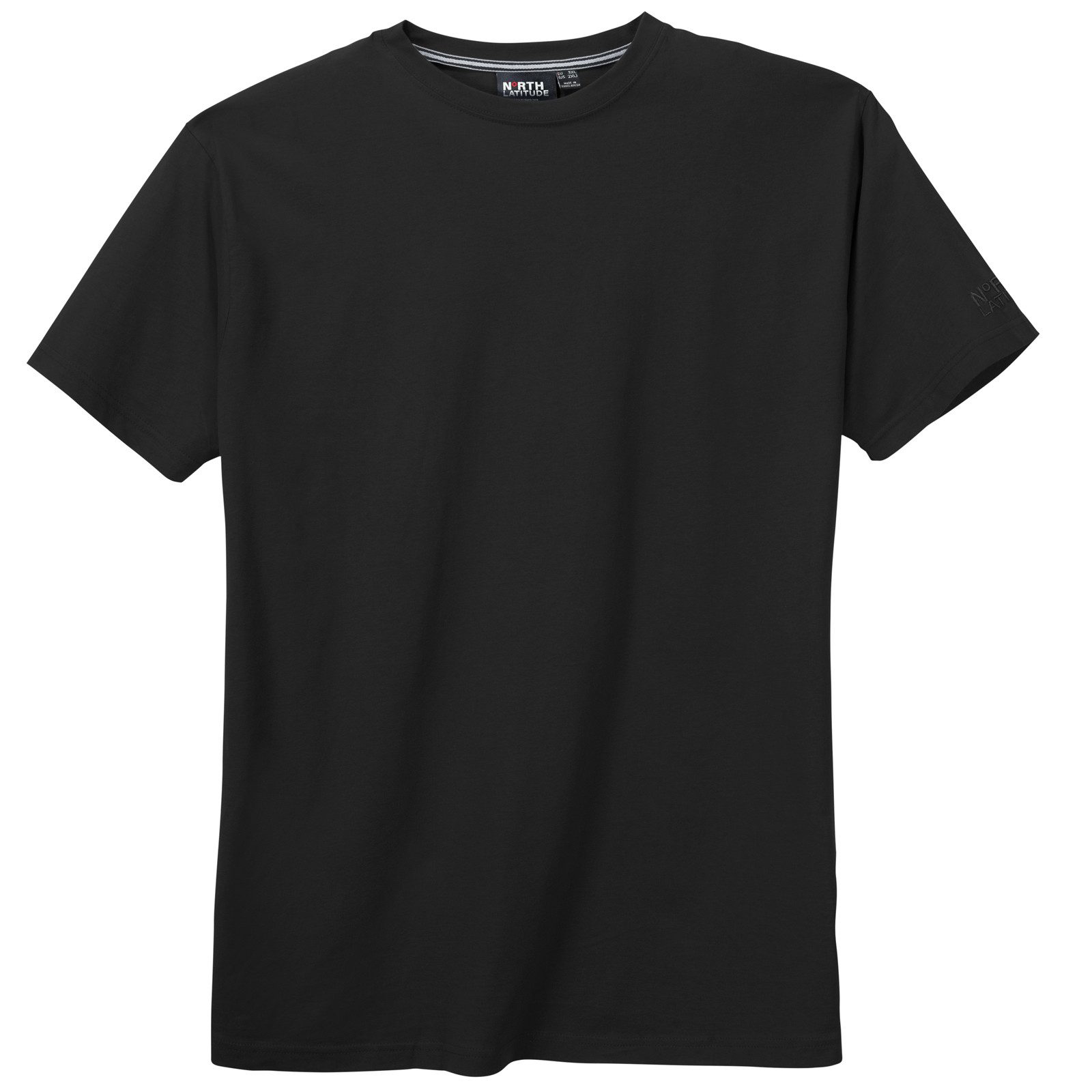Rundhalsshirt North Latitude T-Shirt schwarz Übergröße