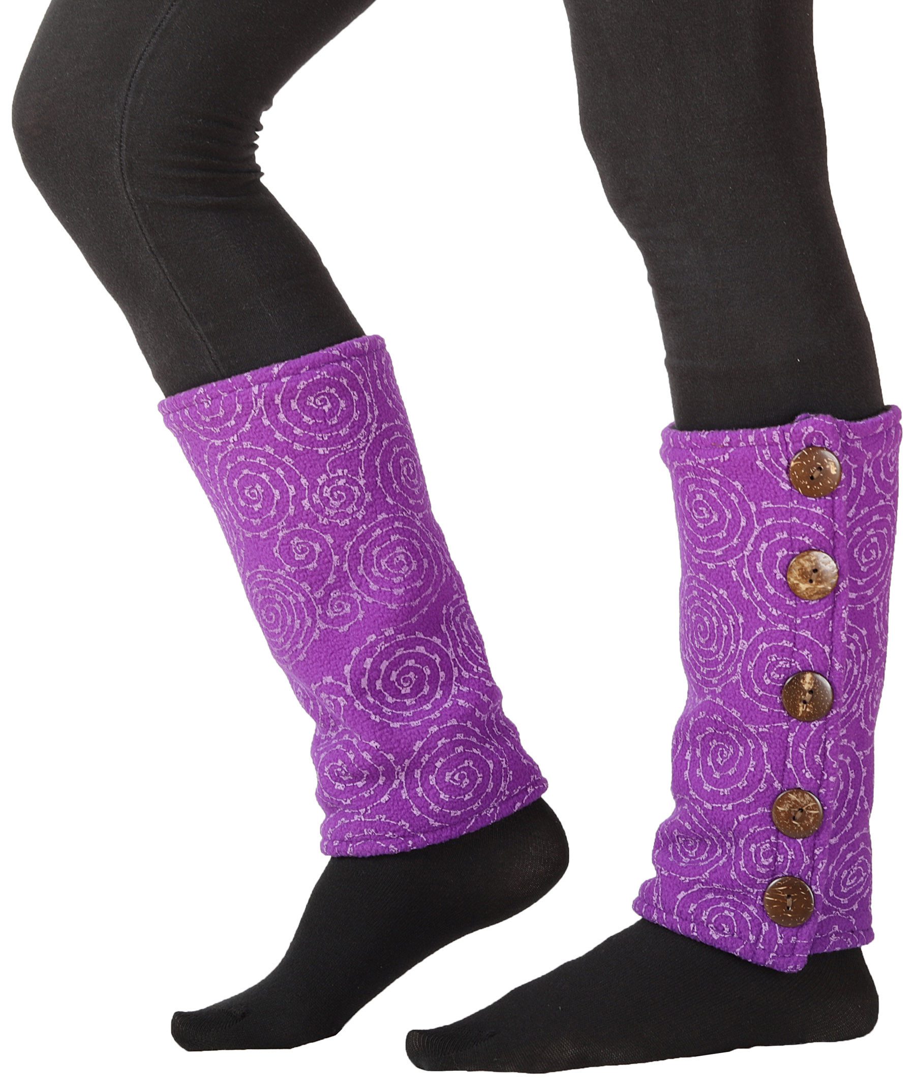 PUREWONDER Beinstulpen Beinstulpen Stulpen Beinwärmer aus Fleece lw57 Lila (1 Paar) Einheitsgröße