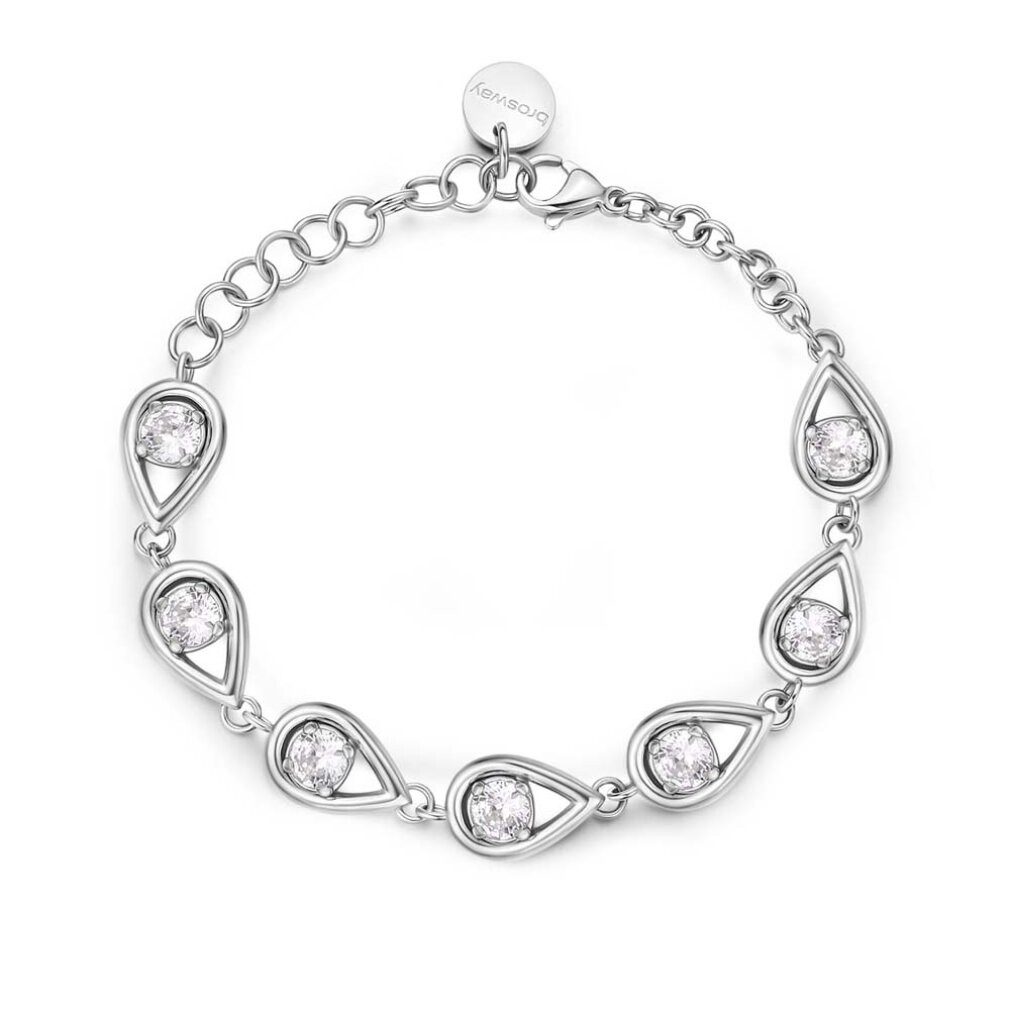 Brosway Armband Stahlarmband mit Zirkoniasteinen Ribbon BBN37
