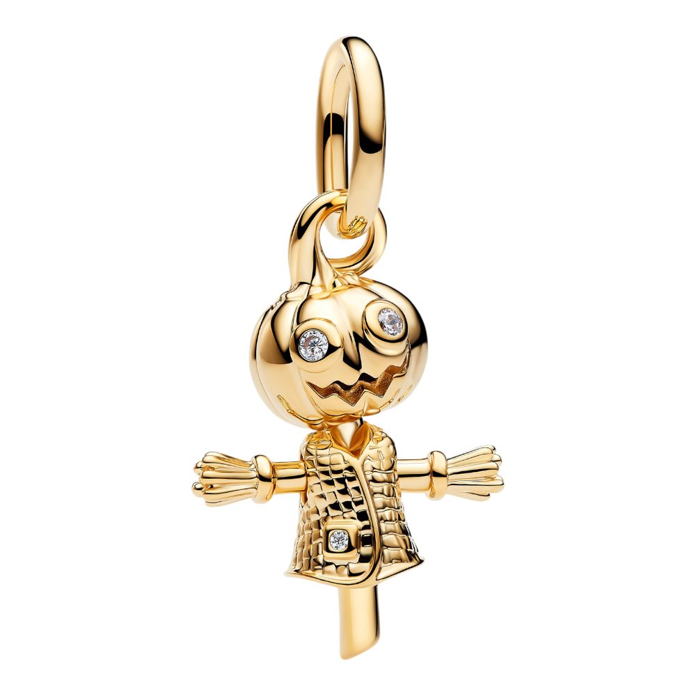 Pandora Charm-Einhänger 764770C01, Vergoldet, Zirkonia, Vogelscheuche