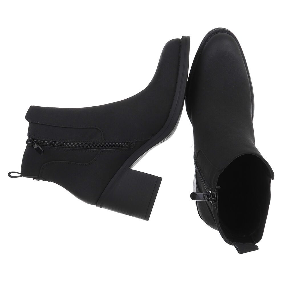 Ital-Design Eleganter Chelsea-Boot mit Absatz für Alltag und Freizeit Chelseaboots (90482719) Blockabsatz Stiefeletten in Schwarz
