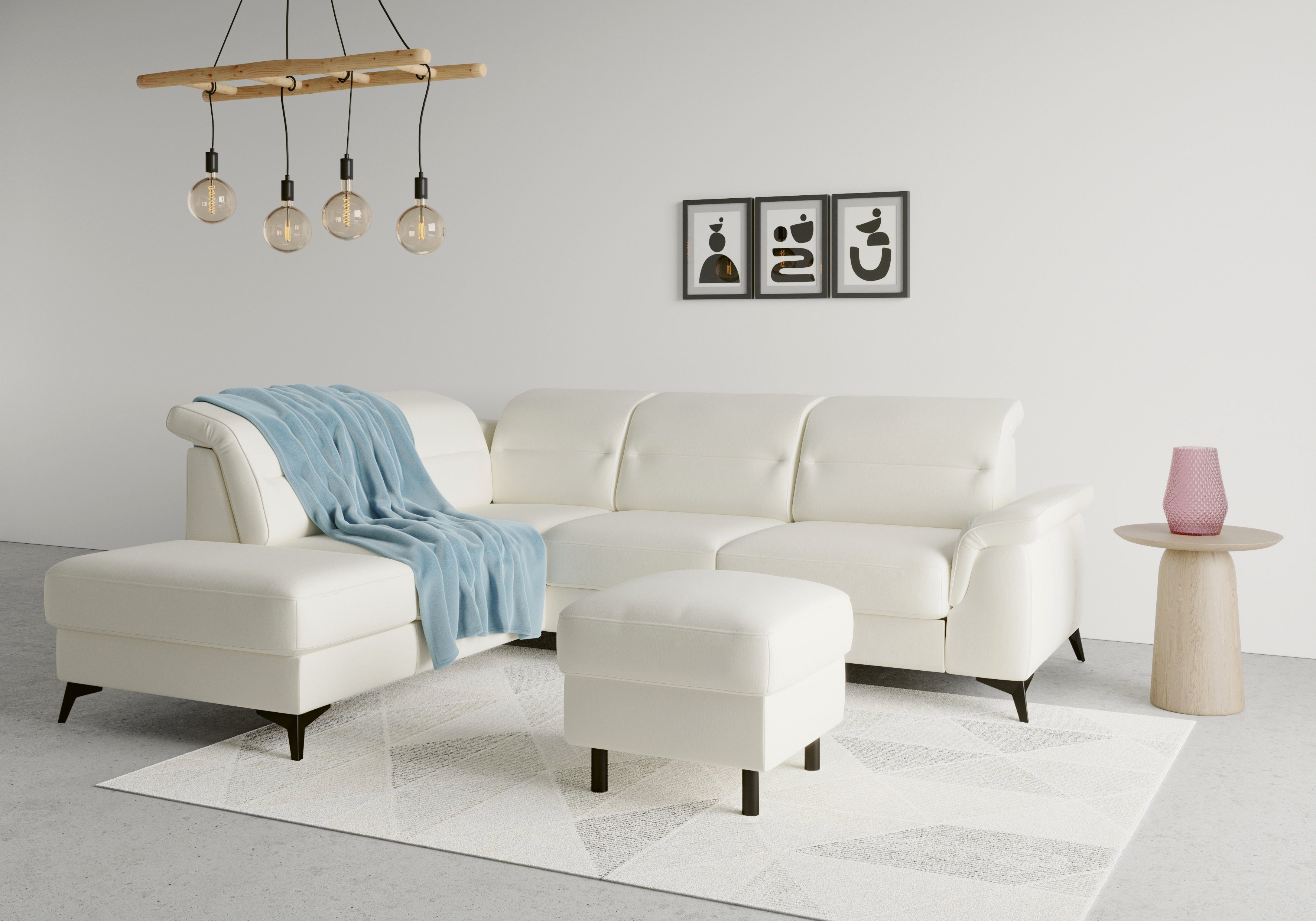 Ecksofa Kopfteilverstellung mit Sinatra, optional und sit&more mane, mit Armteilfunktion