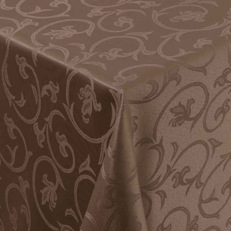 Moderno Tischdecke Tischdecke Stoff Damast Barock Jacquard Ranken Design mit Saum, Eckig 80x80 cm