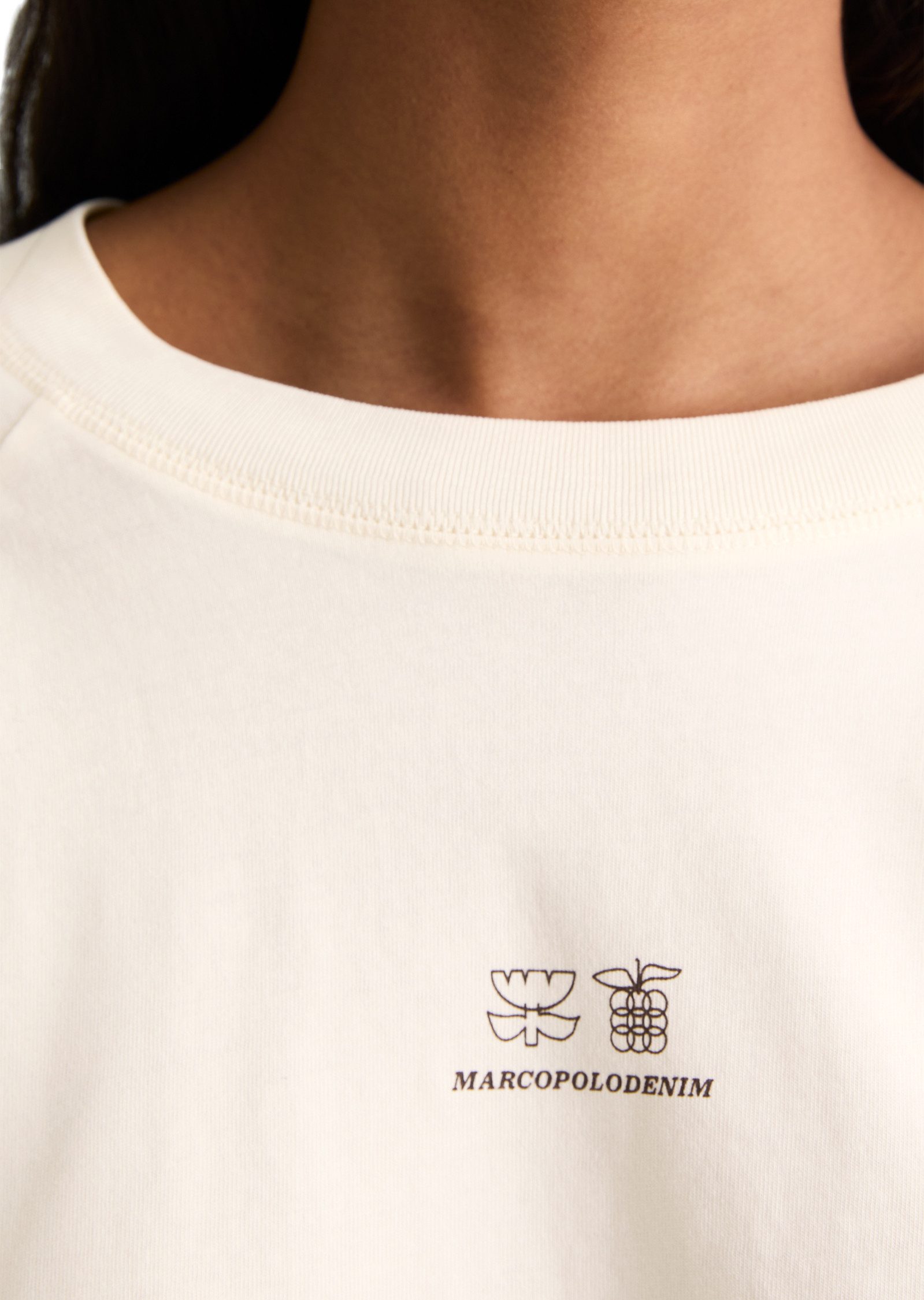 Marc O'Polo DENIM Langarmshirt mit Streifen-Prints am Ärmel – Bild 4 von 5