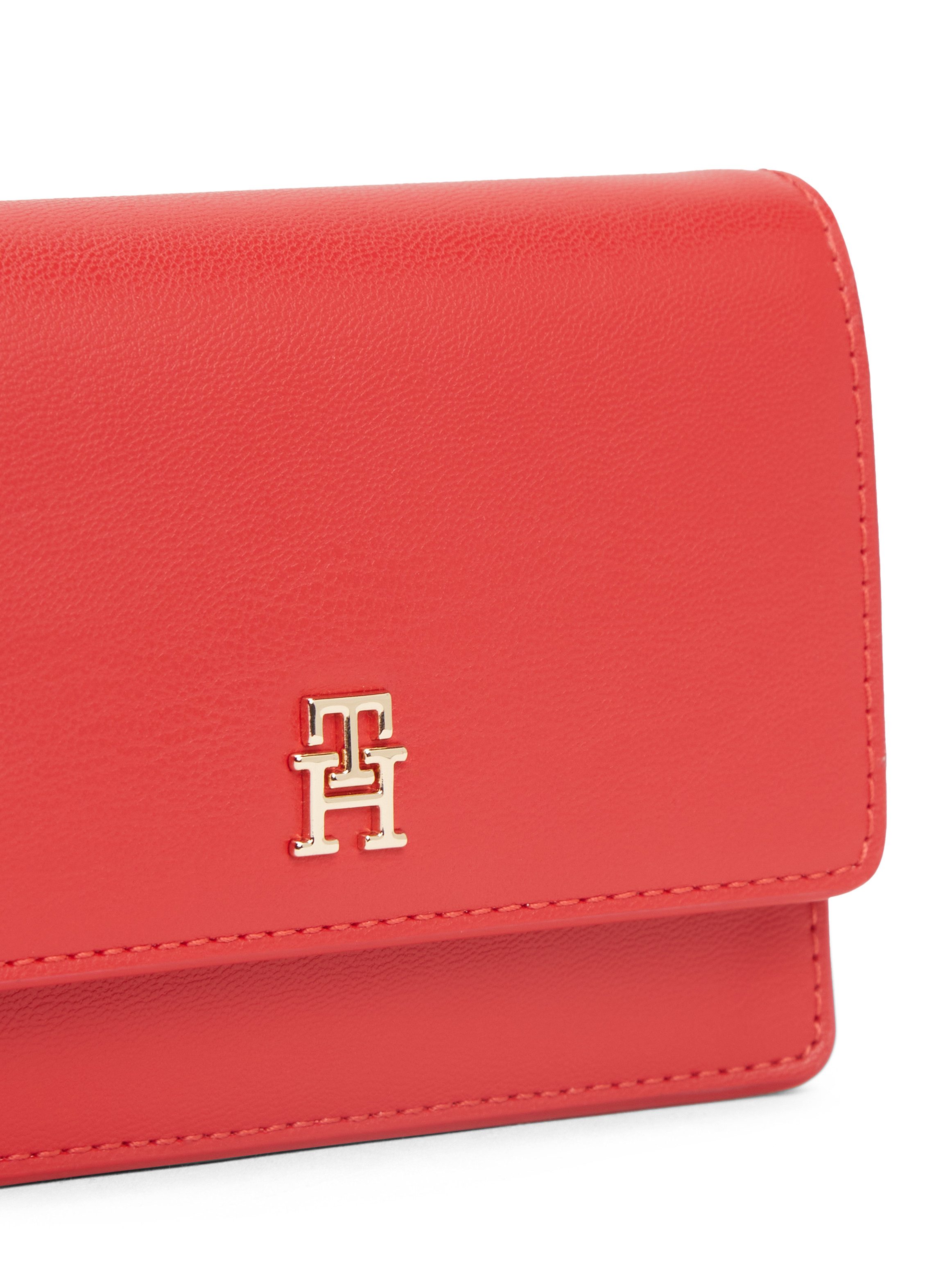 Tommy Hilfiger Kartenetui TH ICON CARD HOLDER W/CHAIN, Damen Geldbeutel, Portemonnaie, Minibag mit TH-Logoemblem