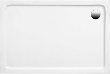 OTTOFOND Duschwanne, rechteckig, Sanitäracryl, Set, 100x80x3 cm, mit Wannenträger, Ablaufgarnitur und Fugendichtband