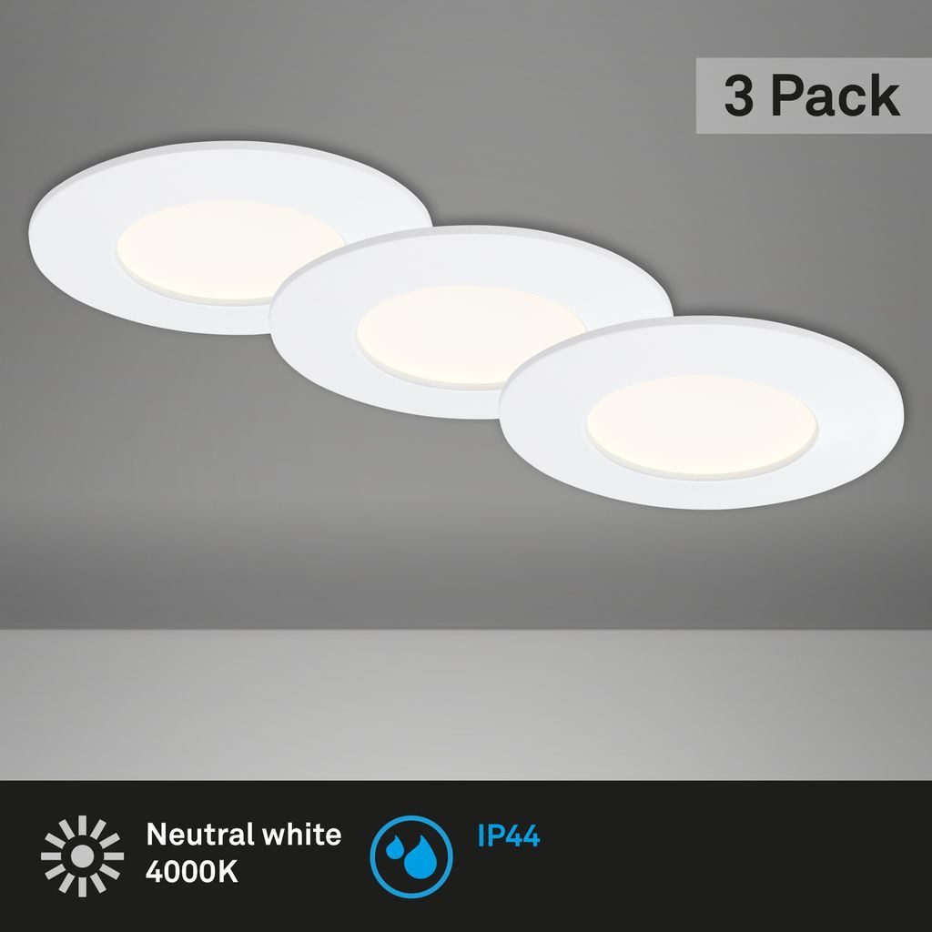 Briloner Leuchten LED Einbaustrahler 7282-036, LED fest integriert, 2700K - Extra-Warmweiß, weiß, LED, Einbaustrahler, Einbauspot