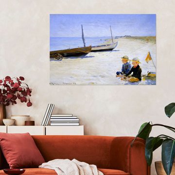 Posterlounge Wandfolie Peder Severin Krøyer, Jungen am Strand von Skagen, Wohnzimmer Maritim Malerei