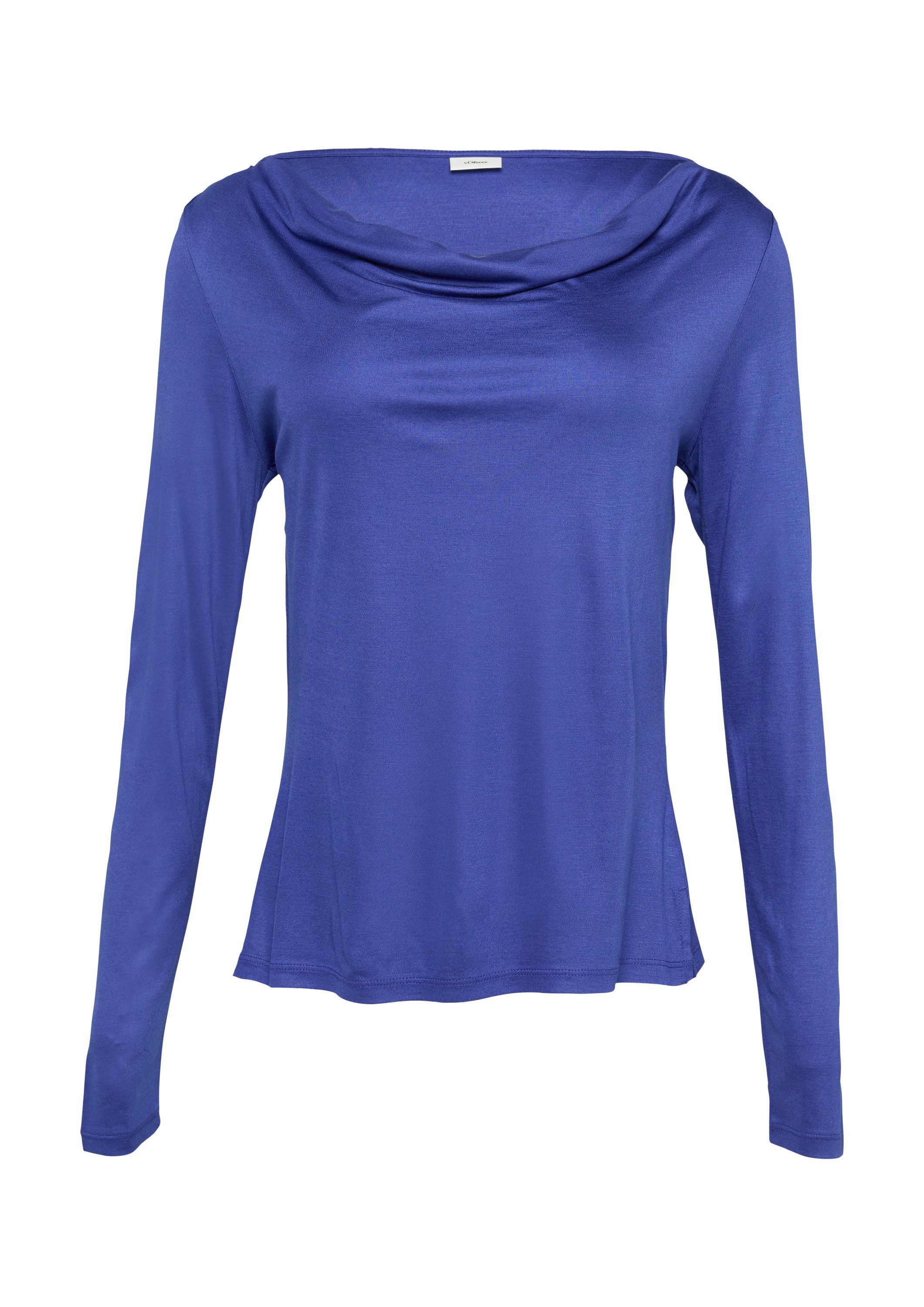 s.Oliver Langarmshirt T-Shirt Seitlich geschlitztes Jersey-Shirt günstig online kaufen