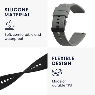 kwmobile Uhrenarmband 2x Sportarmband für Withings ScanWatch 42mm/Steel HR 40mm, Armband TPU Silikon Set Fitnesstracker