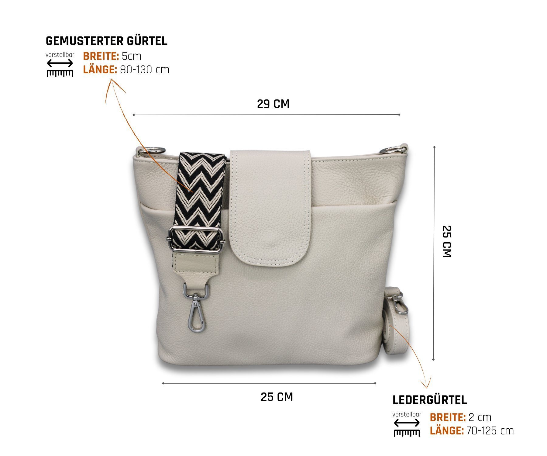 Adel Bags Schultertasche SARA Umhängetasche für Damen, Schultertasche aus E günstig online kaufen