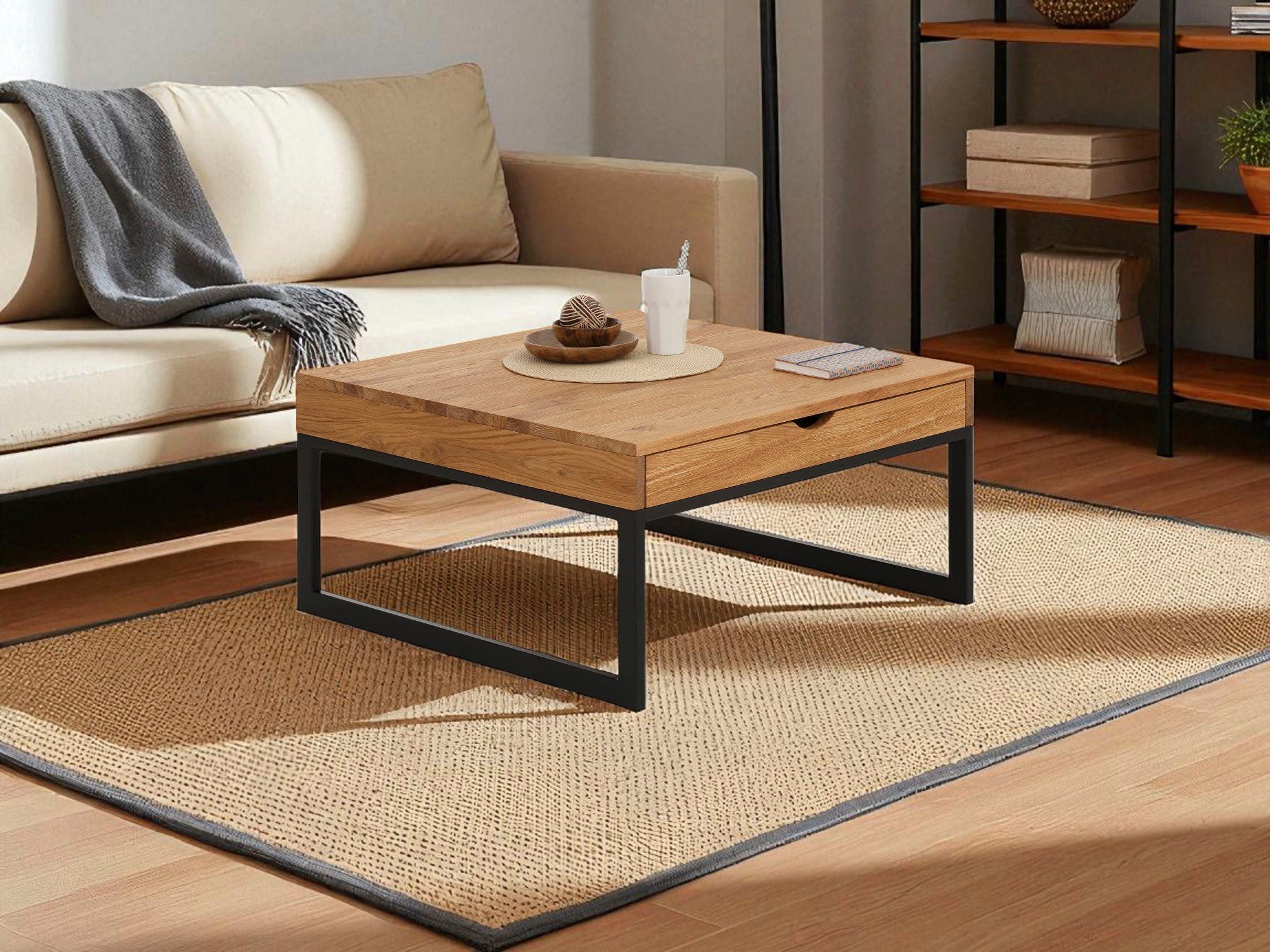 Home affaire Couchtisch Betula (B/T/H: 80/80/40 cm) günstig online kaufen