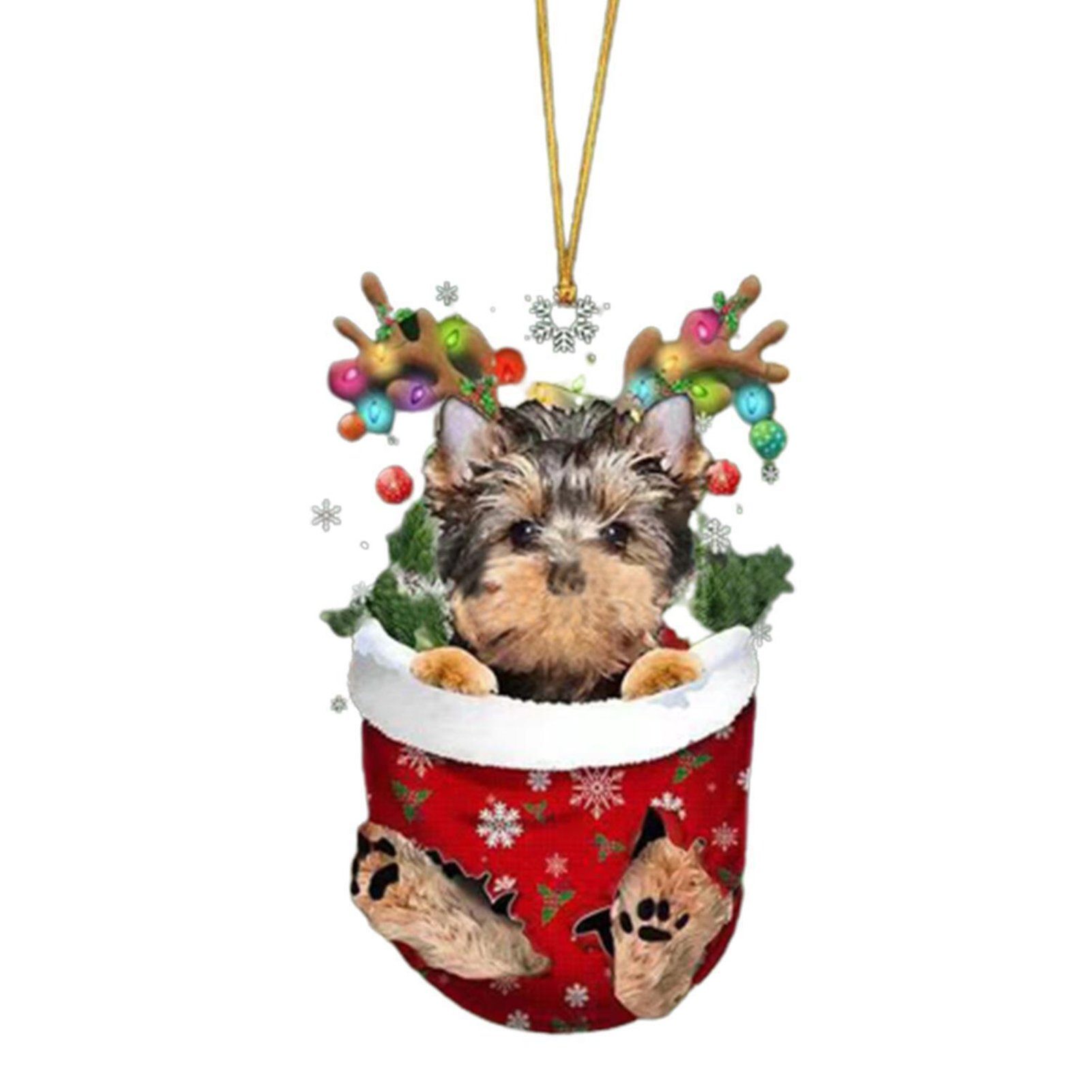 Blusmart Christbaumschmuck Schöne Weihnachten Tasche Hund Ornament Mode Langlebige Hängende | Dekohänger