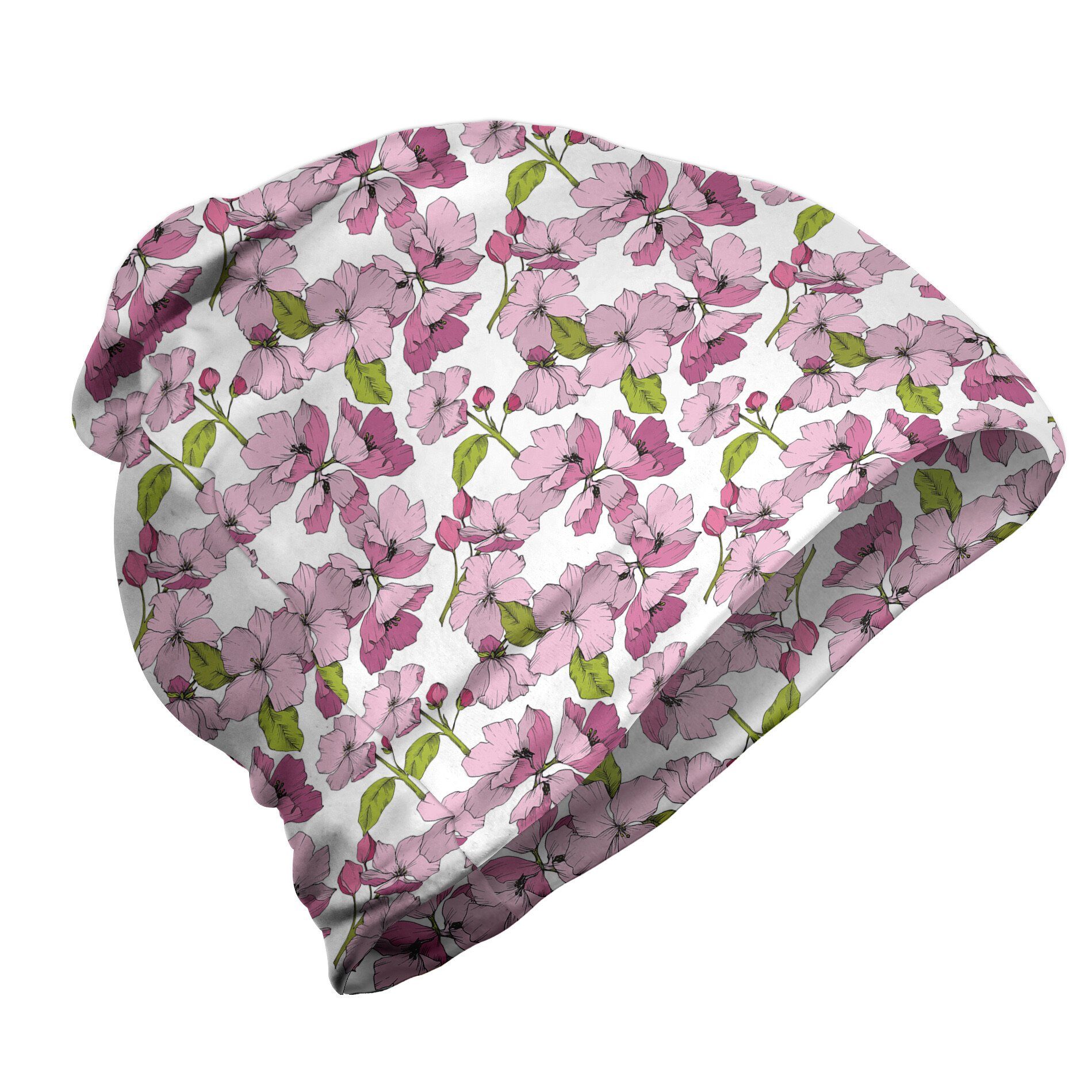 Freien Beanie Apple Cartoon Blossom im Abakuhaus Blumen Rosa Wandern