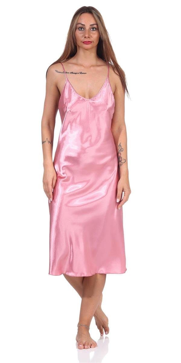 EloModa Negligé Damen Negligé Nachtwäsche Nachtkleid Dessous Satin; S M L XL 2XL (1-tlg)