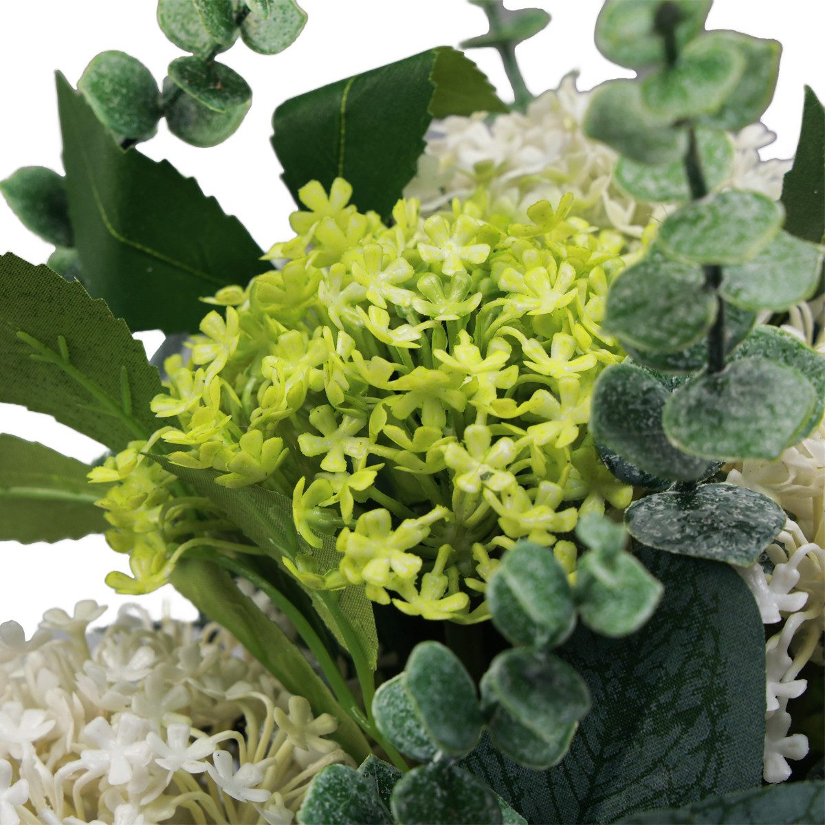 Kunstblumenstrauß Kunstblumenstrauß Schneeball Eukalyptus Deko 45cm, günstig online kaufen