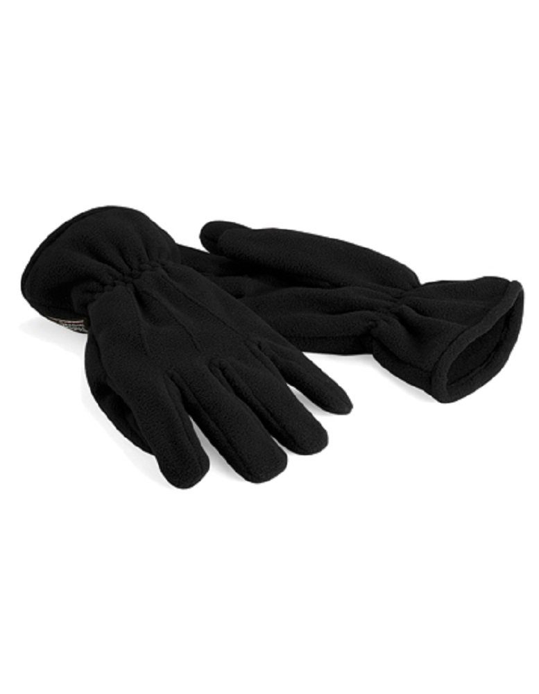 Beechfield® Fleecehandschuhe Damen Thinsulate Fleece Handschuhe / Winterhandschuhe für Frauen Ultra-Thermostoff Schwarz