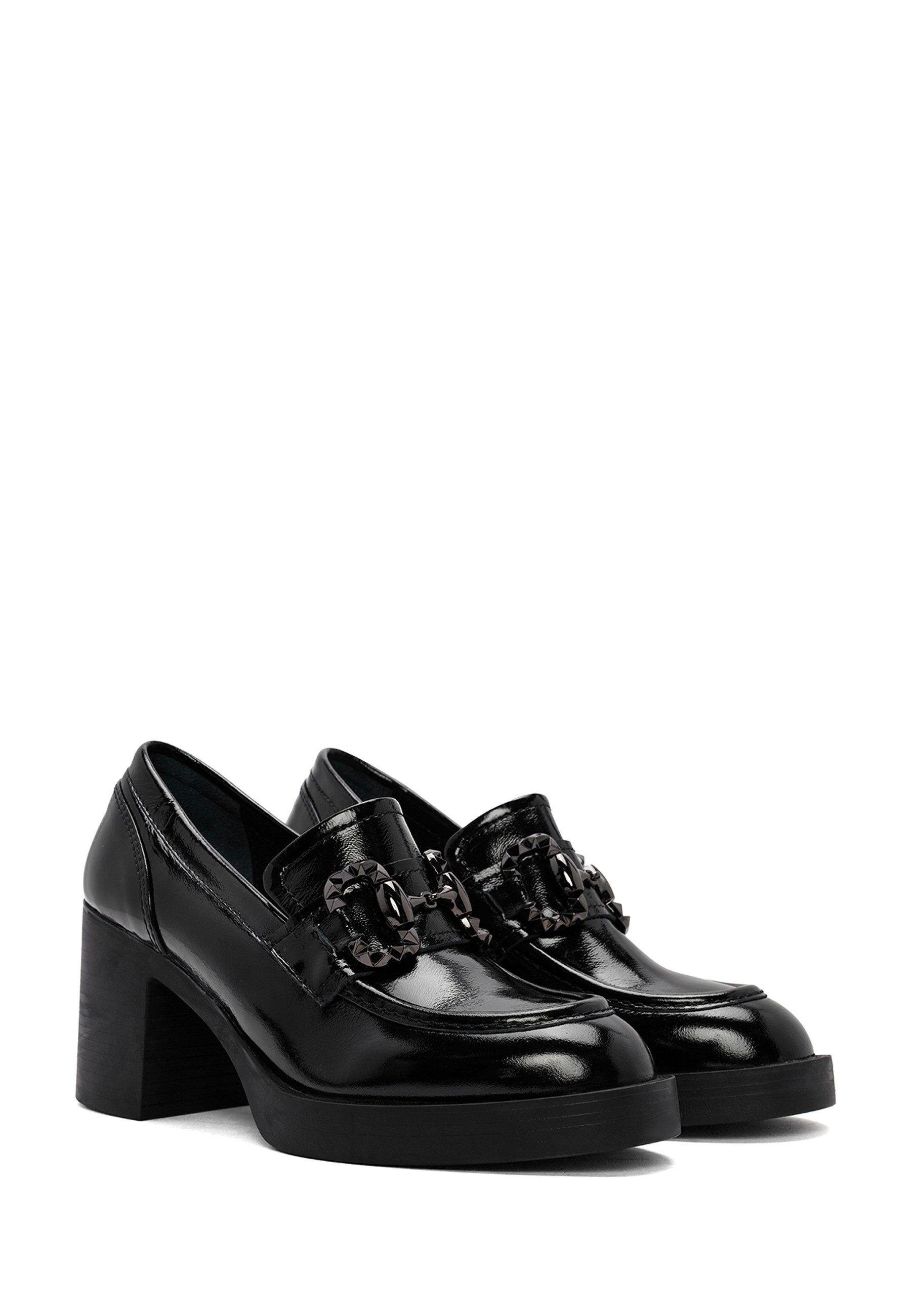 Derimod Leder Loafer Mit Absatz Schnürschuh