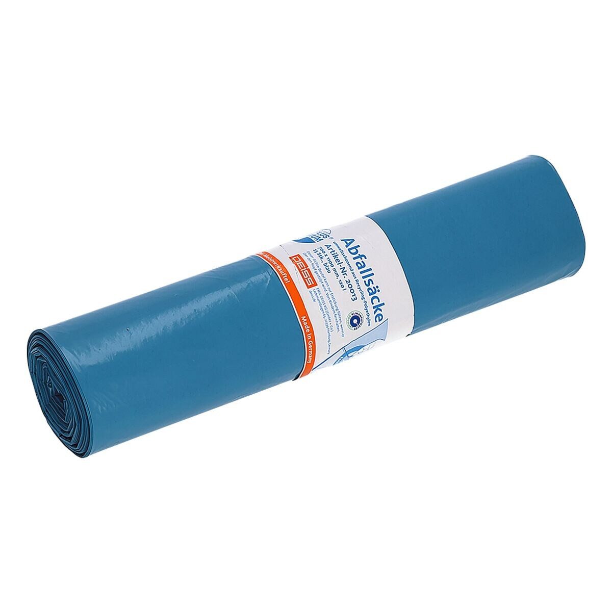 Deiss Müllbeutel PREMIUM PLUS ®, 120 Liter, 25 Stück/Rolle, blau