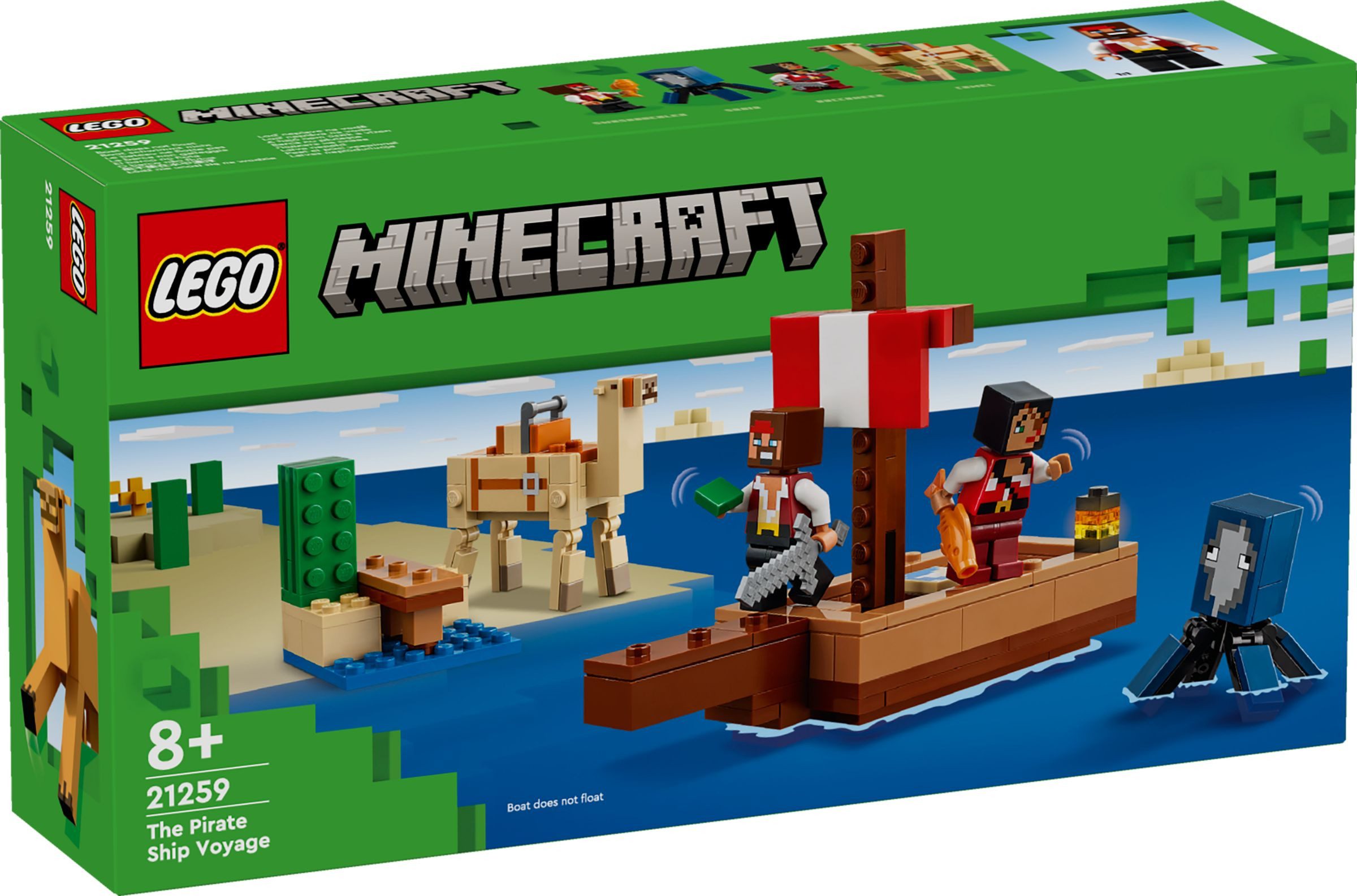 LEGO® Minecraft Die Piratenschiffreise - 21259 NEU! Teile 166x Spielbausteine