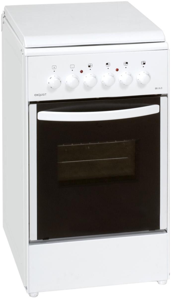 exquisit Elektro-Standherd Exquisit EH 10.3 F2 EEK: A Standherd, 48,5 cm breit, weiß