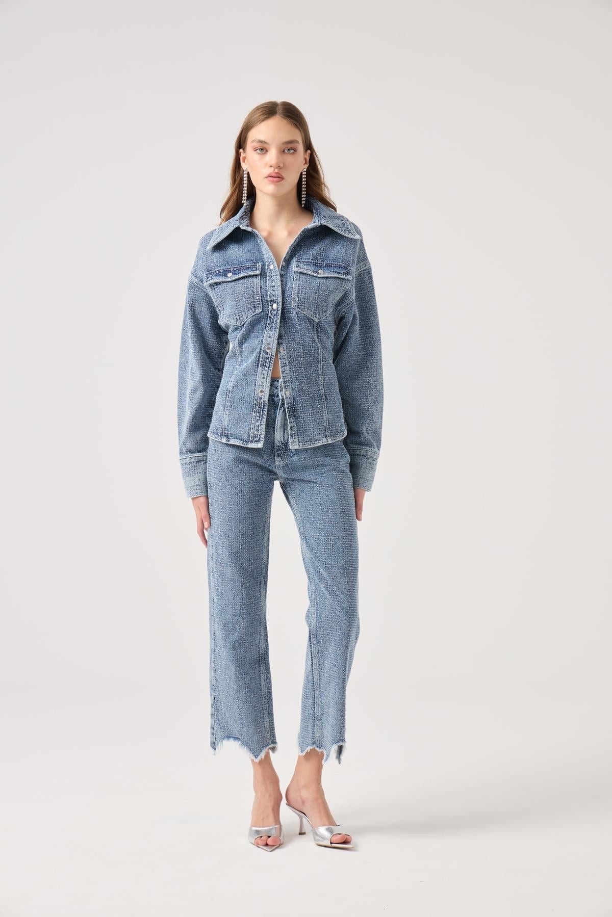 HOLLY LOLLY Bequeme Jeans Laura Jeans mit edlem Effekt