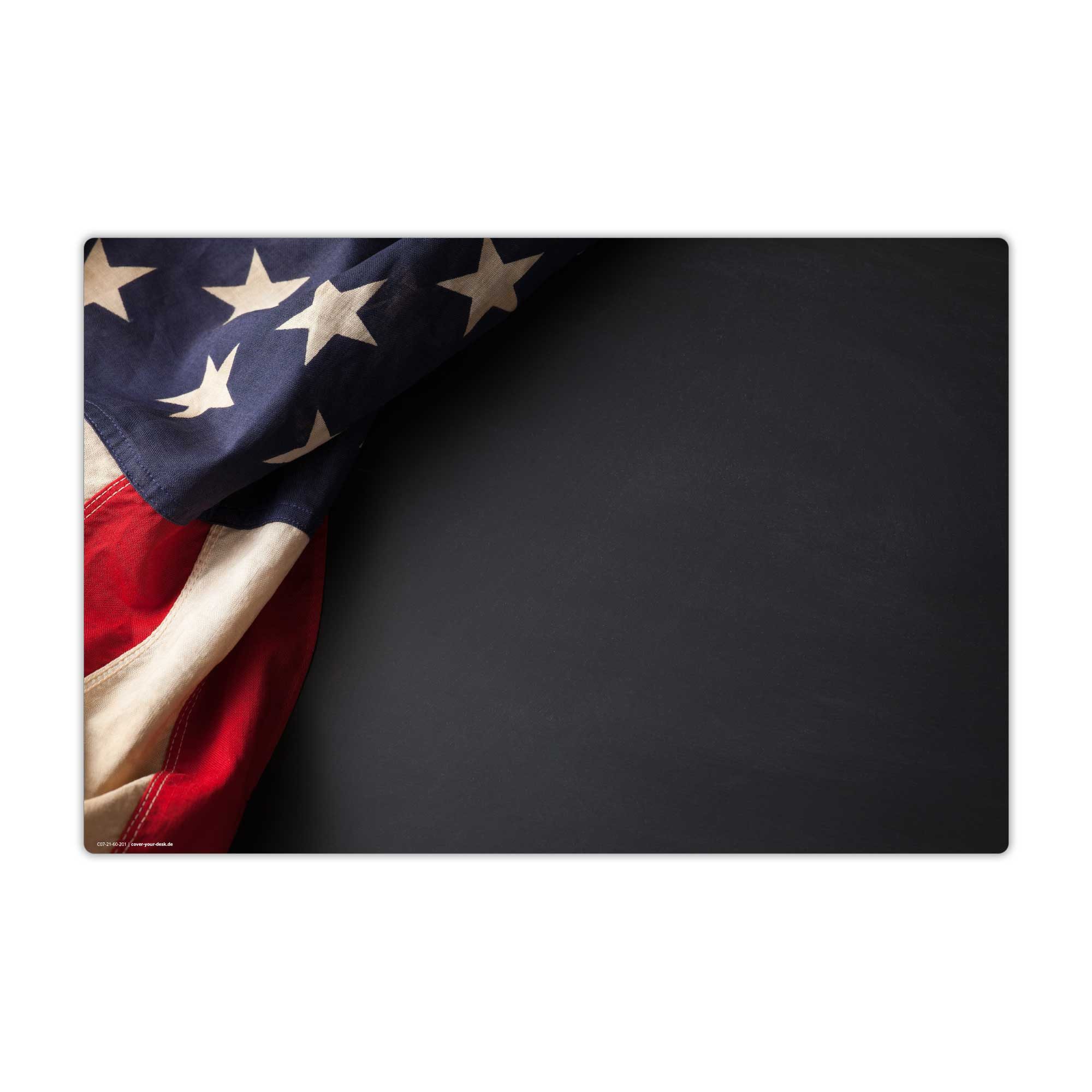 cover-your-desk.de Schreibtischunterlage abwaschbar – Amerika Flagge – aus premium Vinyl – Made in Germany, (1 tlg)