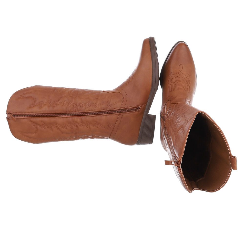 Ital-Design Elegante Damen-Stiefel mit Kunstvollem Design und Komfort Weste günstig online kaufen