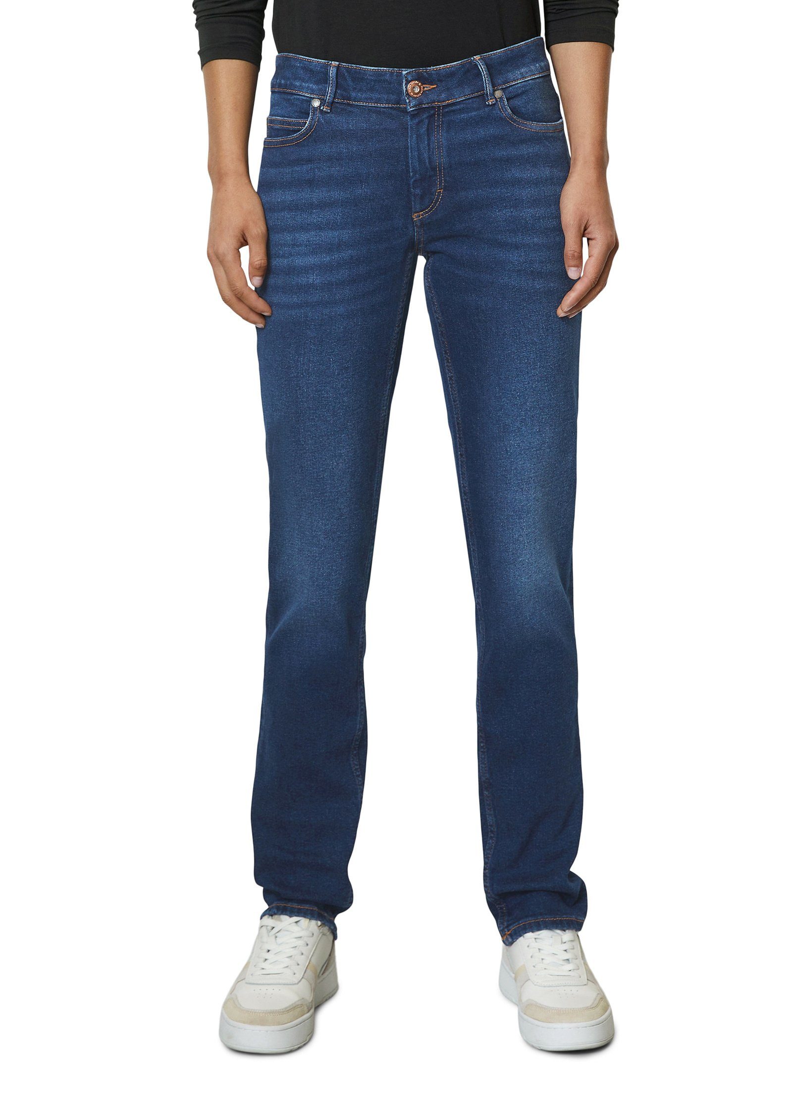 Marc O'Polo 5-Pocket-Jeans aus Stretch Organic Cotton blau | Straight-Fit Jeans