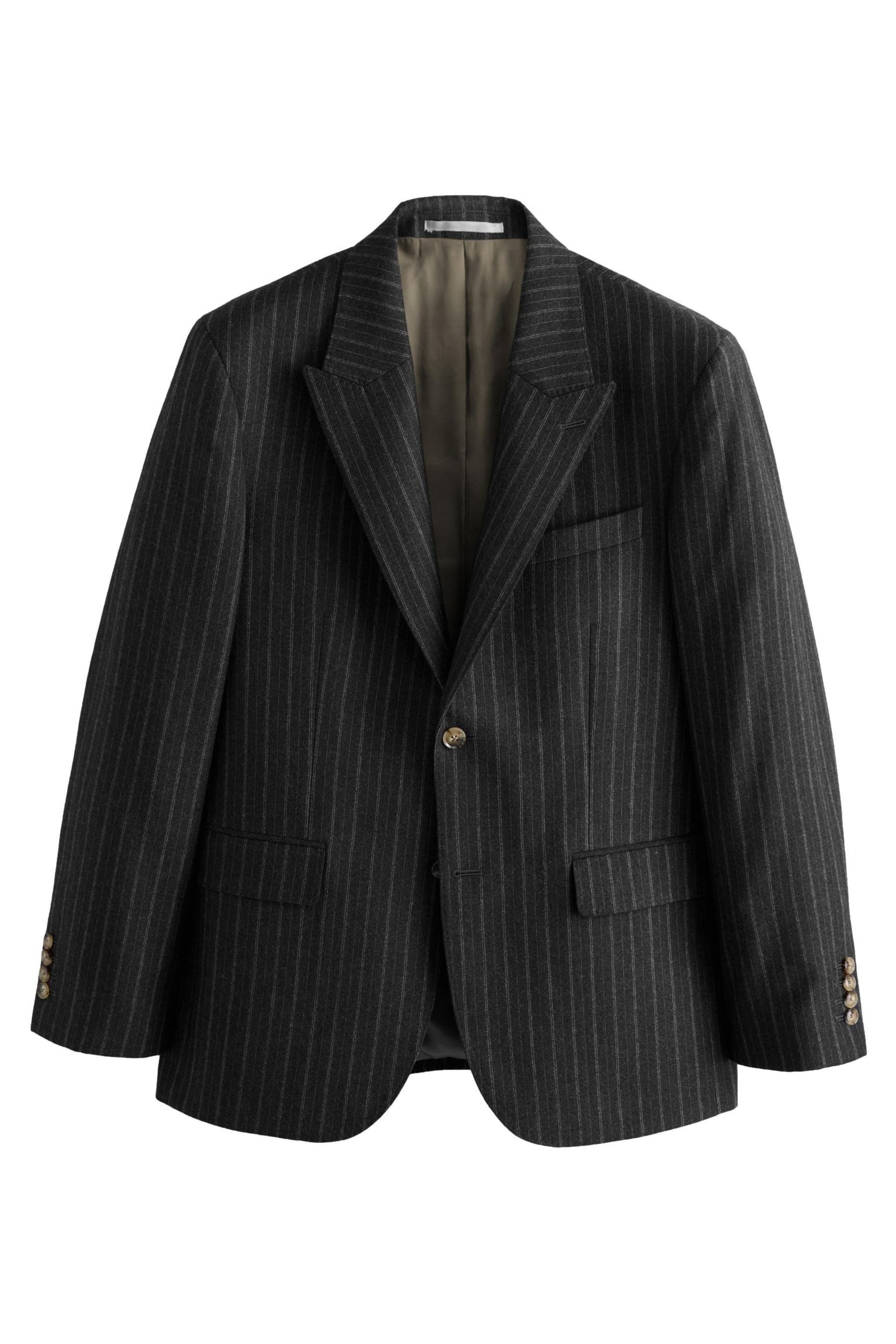 Next Sakko Gestreifte Tailored Fit Signature Anzughose, Wolle (1-tlg)
