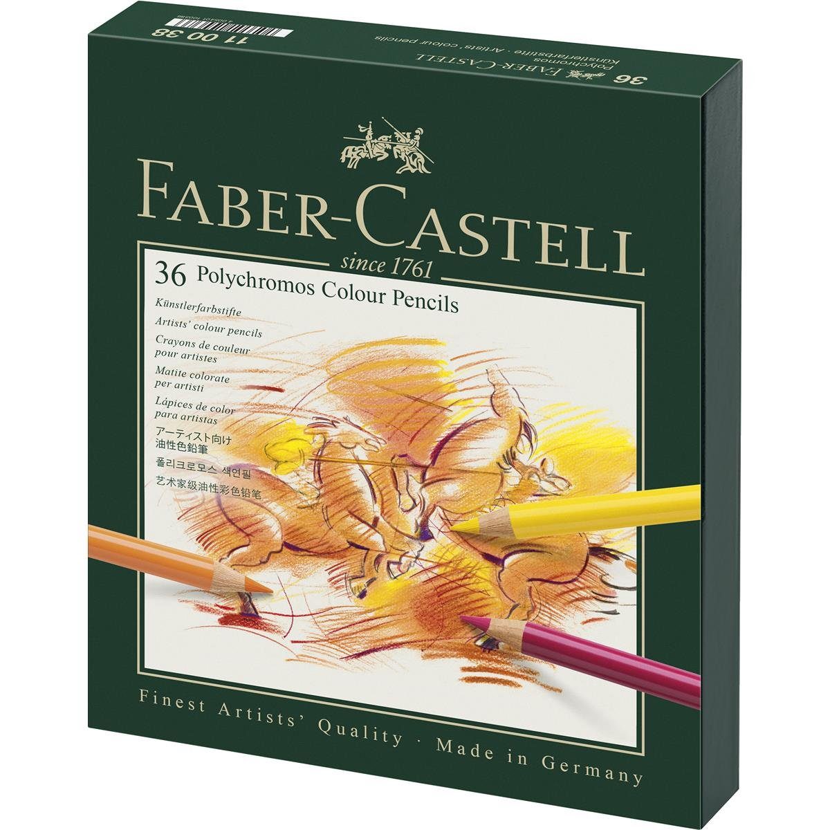 Faber-Castell Künstlerstift Faber-Castell Polychromos Farbstift - 36er Atelierbox