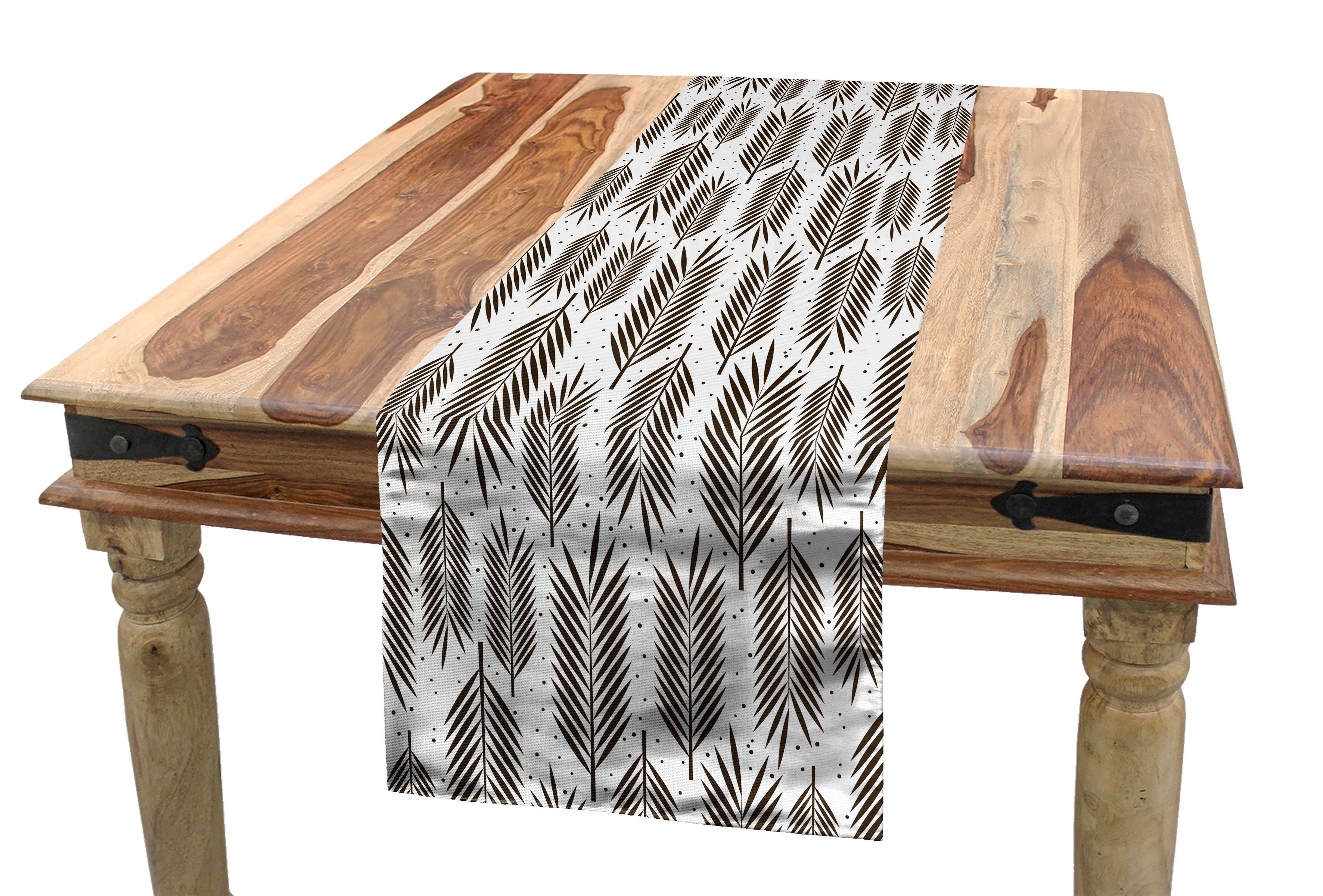 Abakuhaus Tischläufer Esszimmer Küche Rechteckiger Dekorativer Tischläufer, Blatt Palm-Baum-Blätter