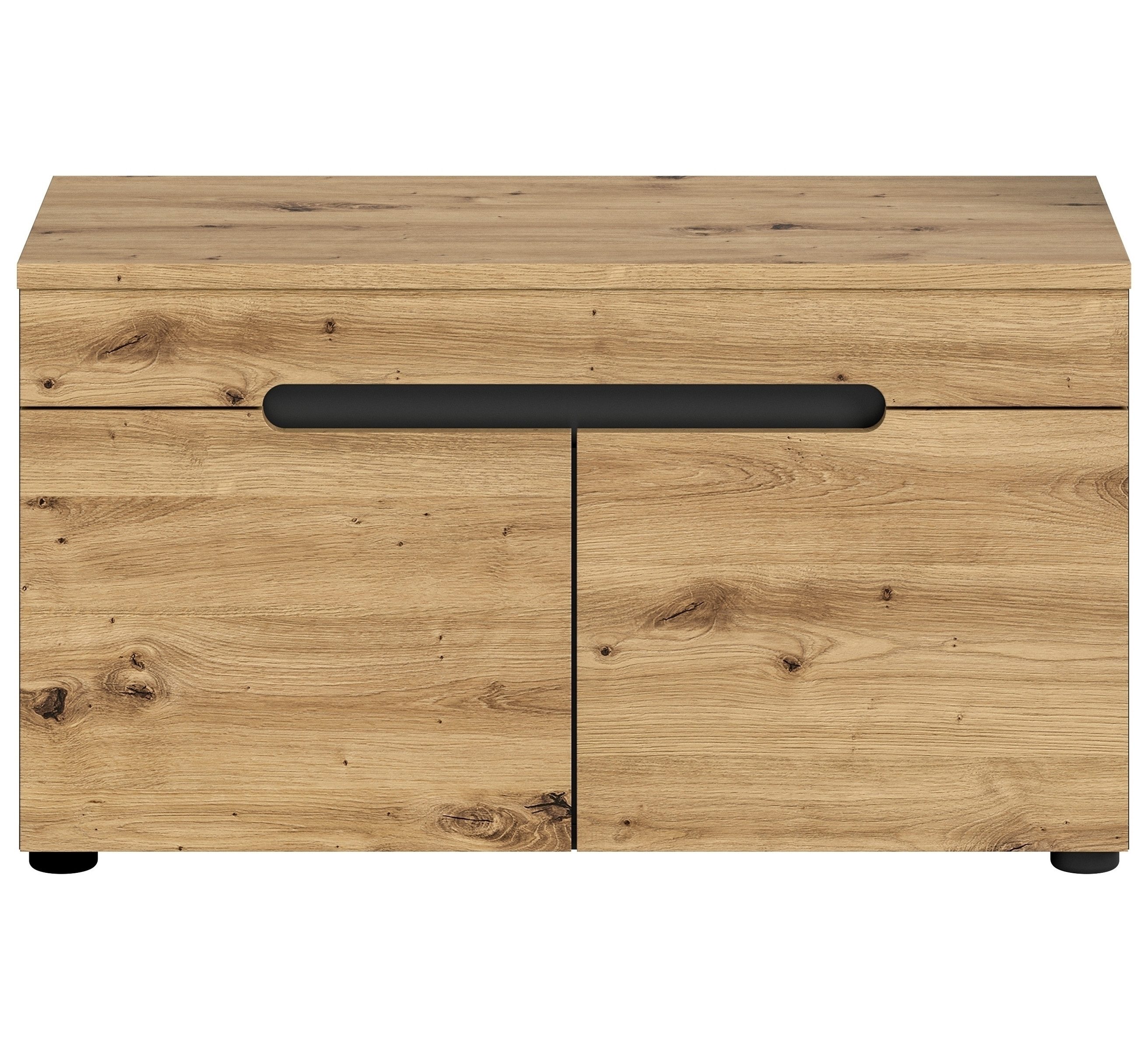 freiraum Sitzbank Canu, in Basalt Grau / Artisan - 80x45x37cm (BxHxT)