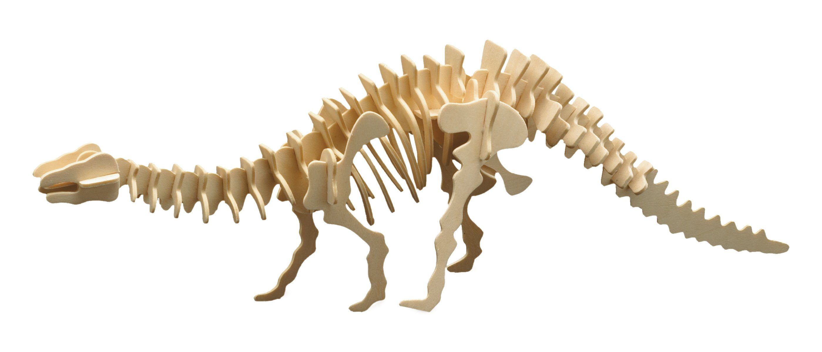Pebaro 3D-Puzzle Holzbausatz Brontosaurus, 856/8, 42 Puzzleteile