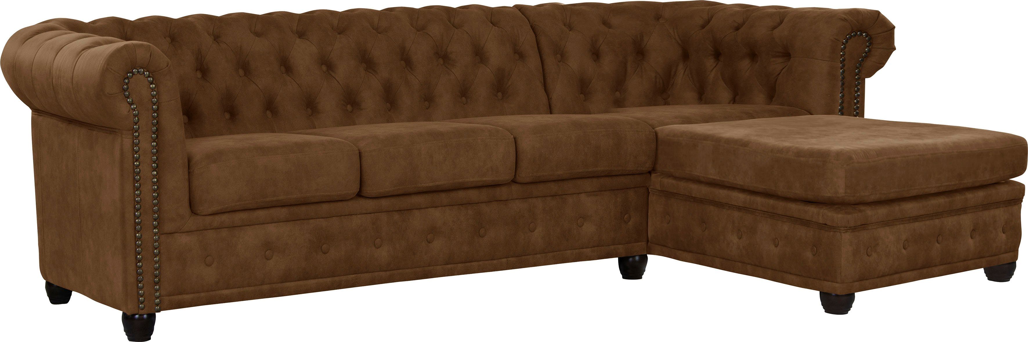 Home affaire Chesterfield-Sofa Rysum L-Form, Chesterfield-Optik günstig online kaufen