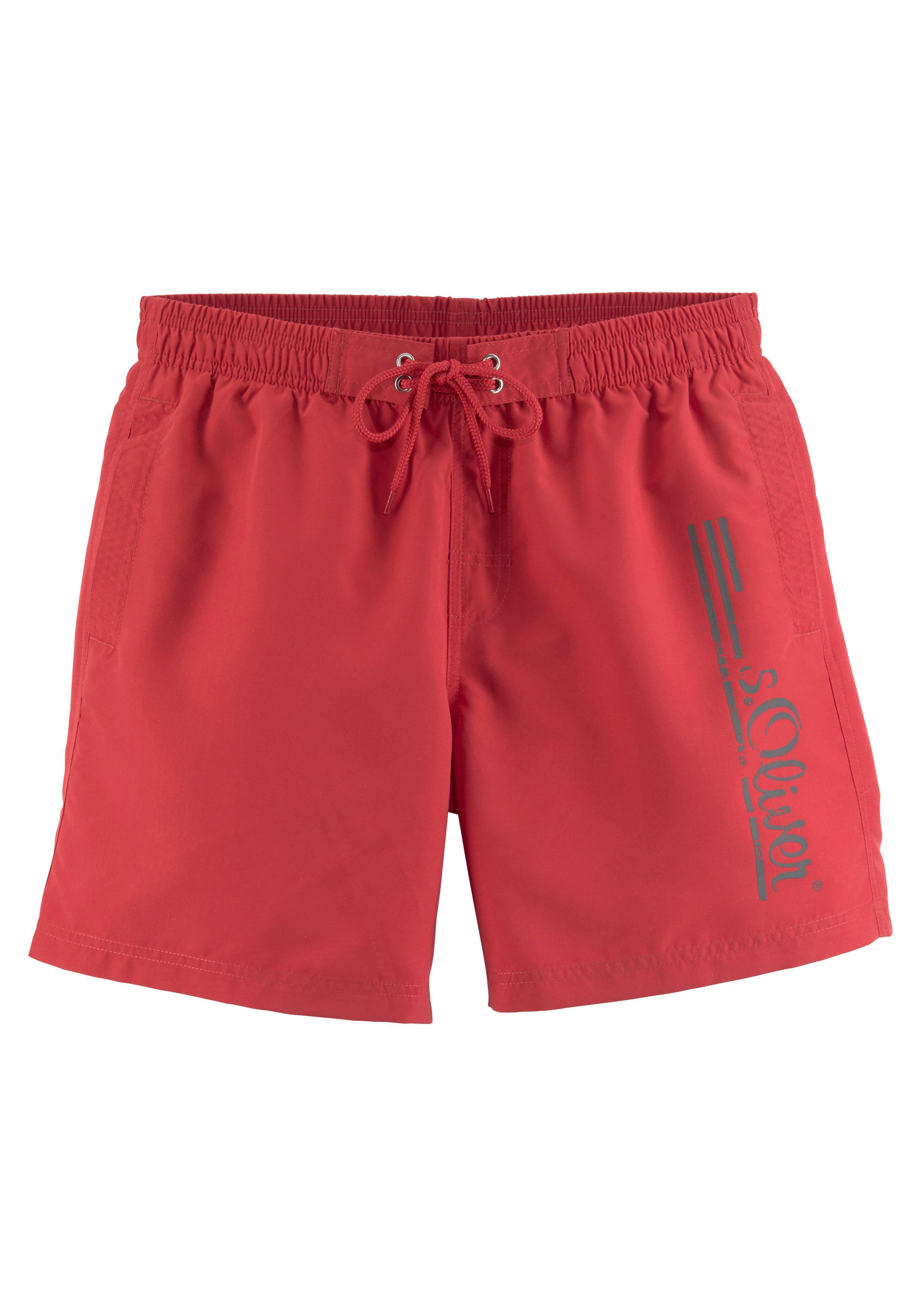 s.Oliver Badeshorts Philip mit Logo-Print im Used-Look – Bild 2 von 5