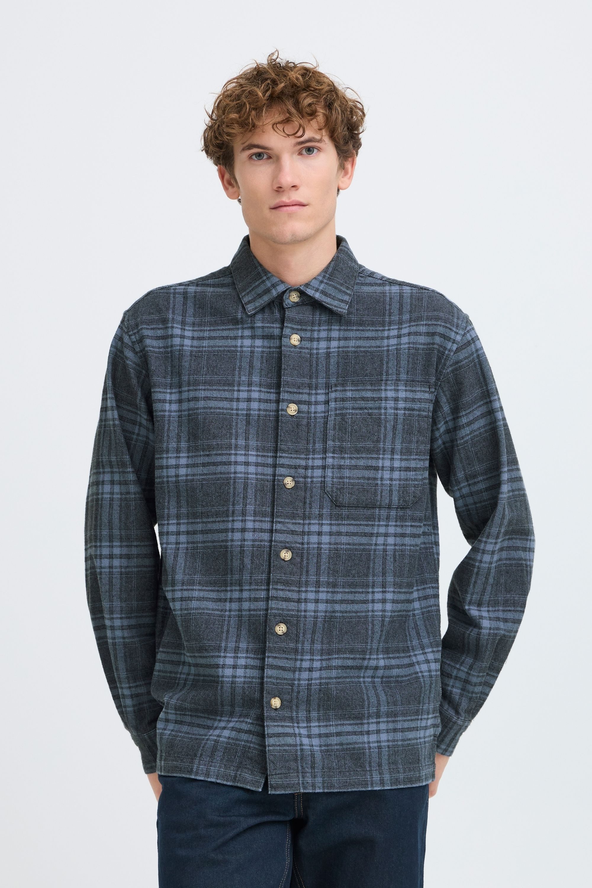 Casual Friday Langarmhemd CFLotus Modisches Flanellhemd