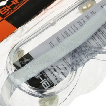 Arbeitsschutzbrille Schutzbrille belüftet transparent breit, (1St)