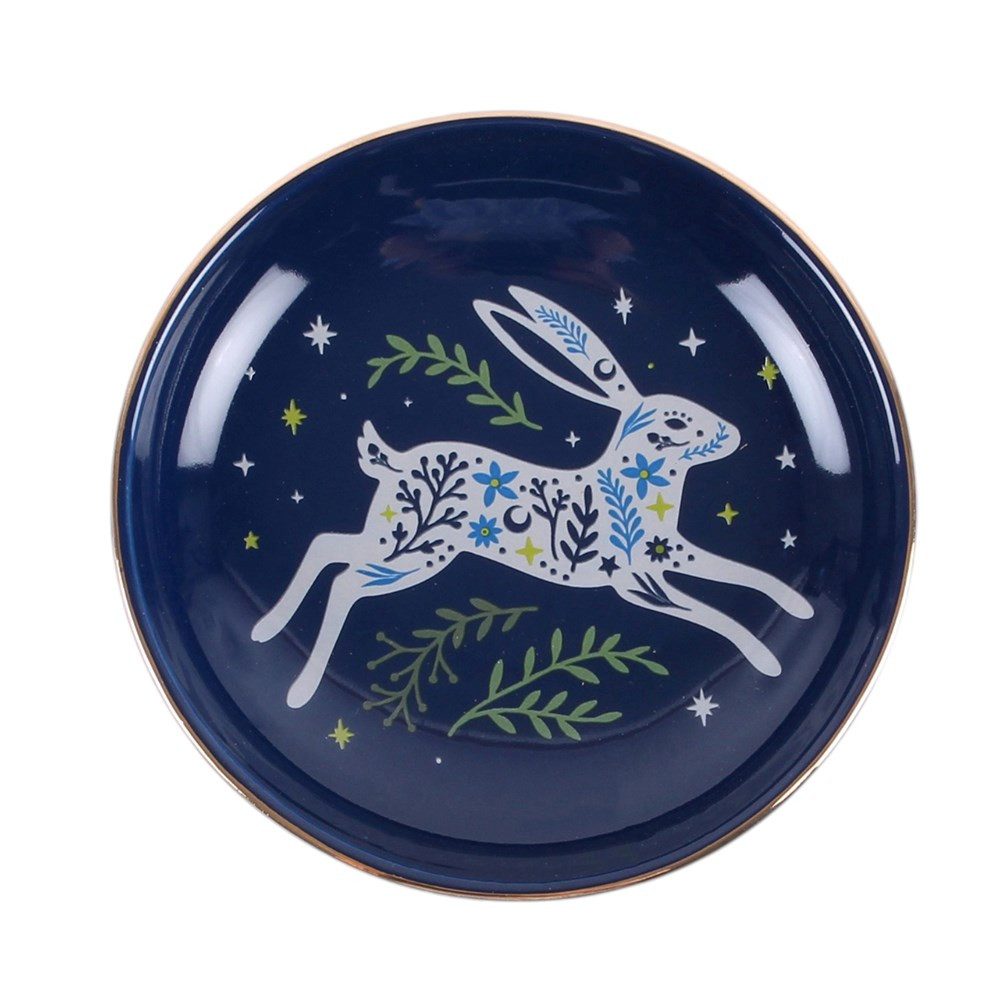 Something Different Dekoschale Springender Hase – Keramik Schmuckschale vintage