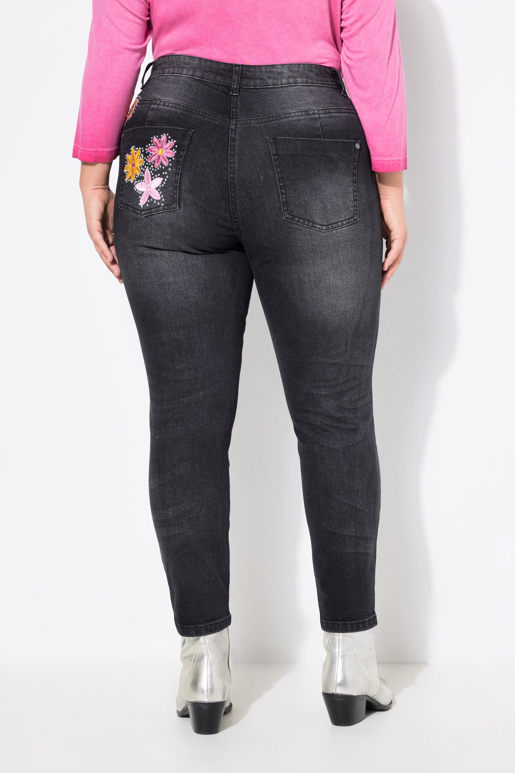 Angel of Style Regular-fit-Jeans 7/8-Slimjeans schmale Passform 5-Pocket Patches