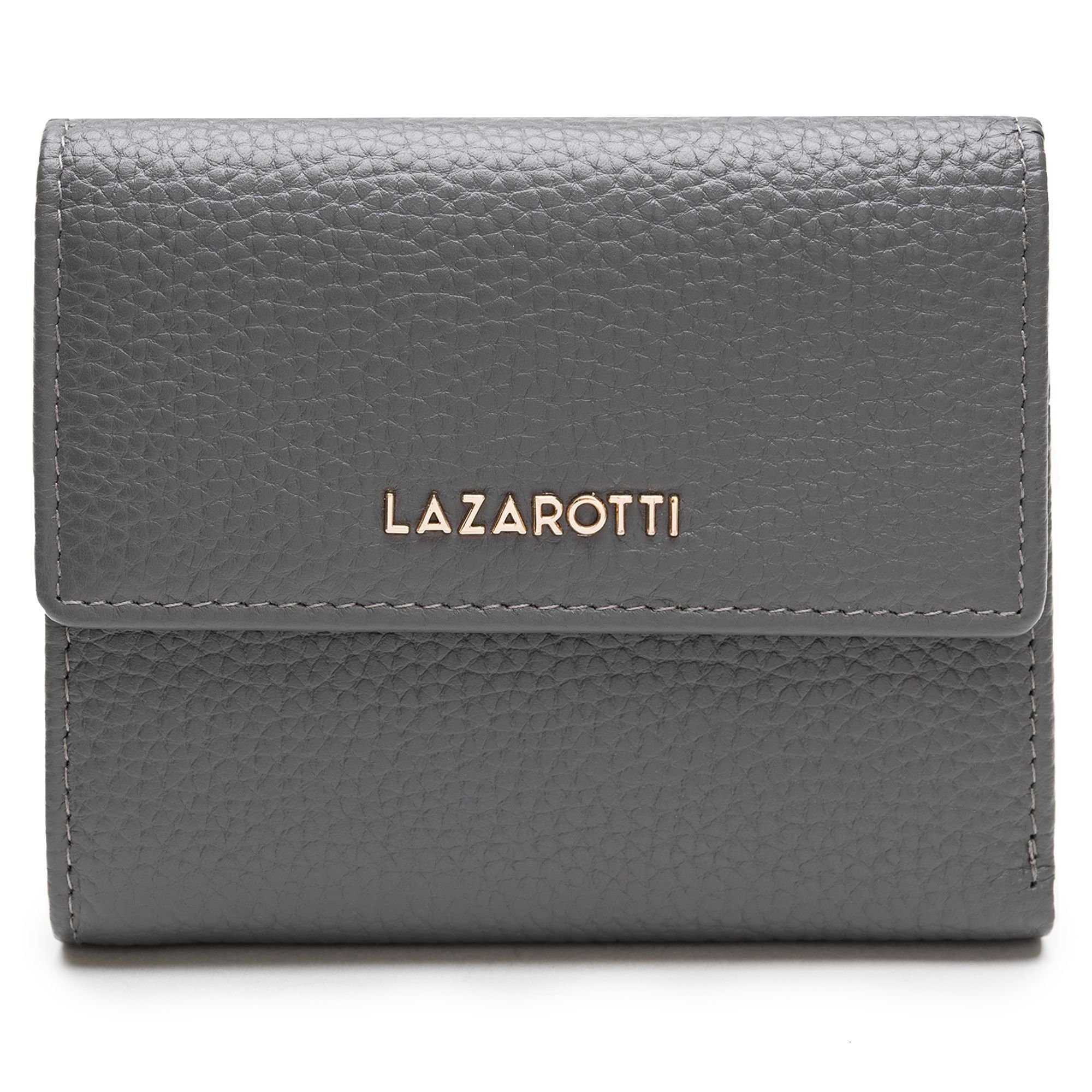 Lazarotti Geldbörse Bologna Leather, Leder grey