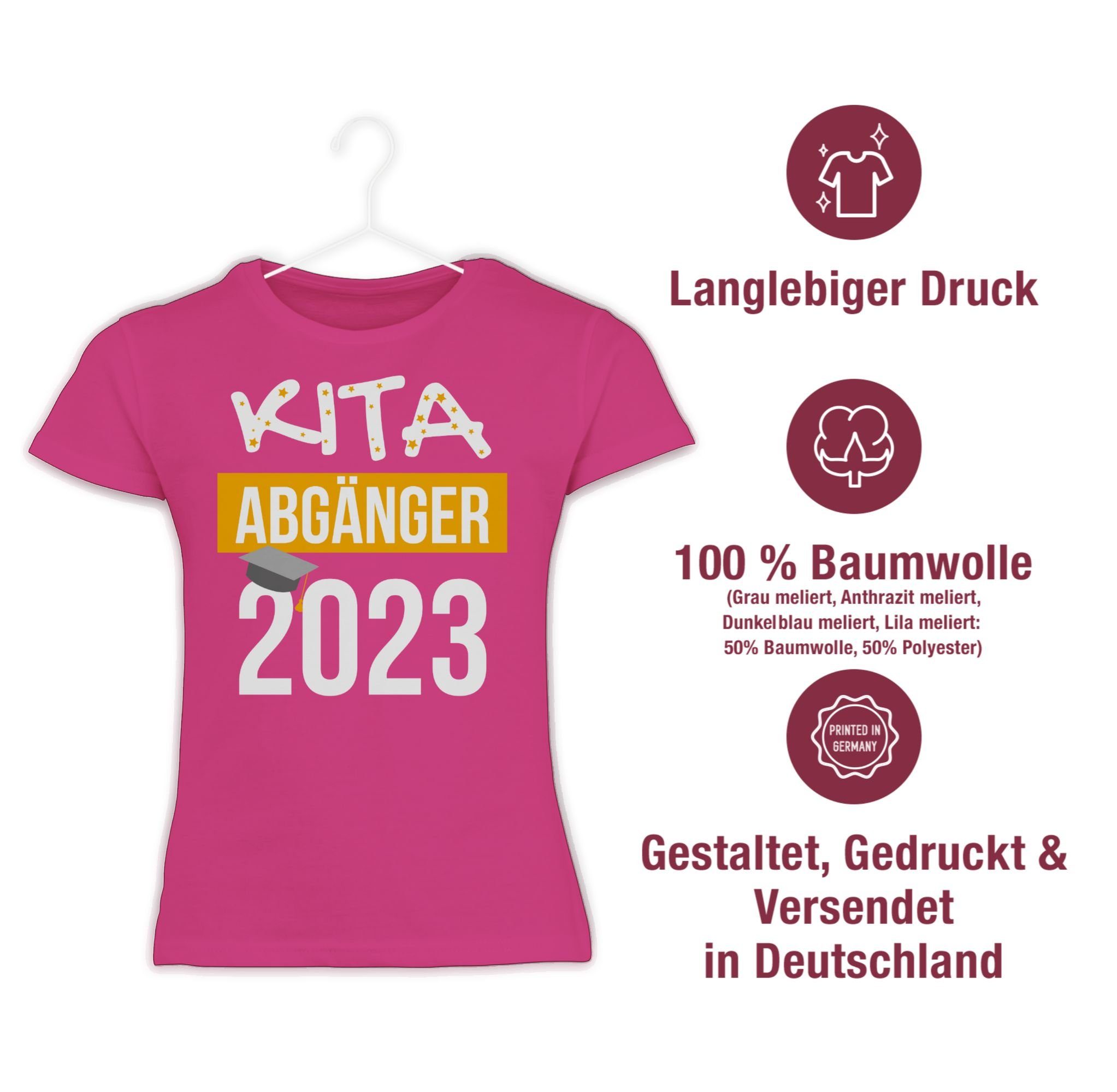 Shirtracer Kita Fuchsia Mädchen T-Shirt Abgänger 2023 1 Einschulung