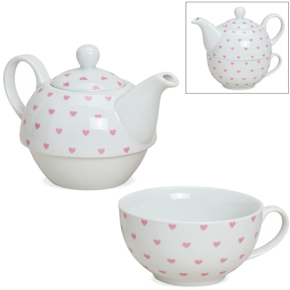 matches21 HOME & HOBBY Teekanne »Tea For One Geschenk Set Porzellan