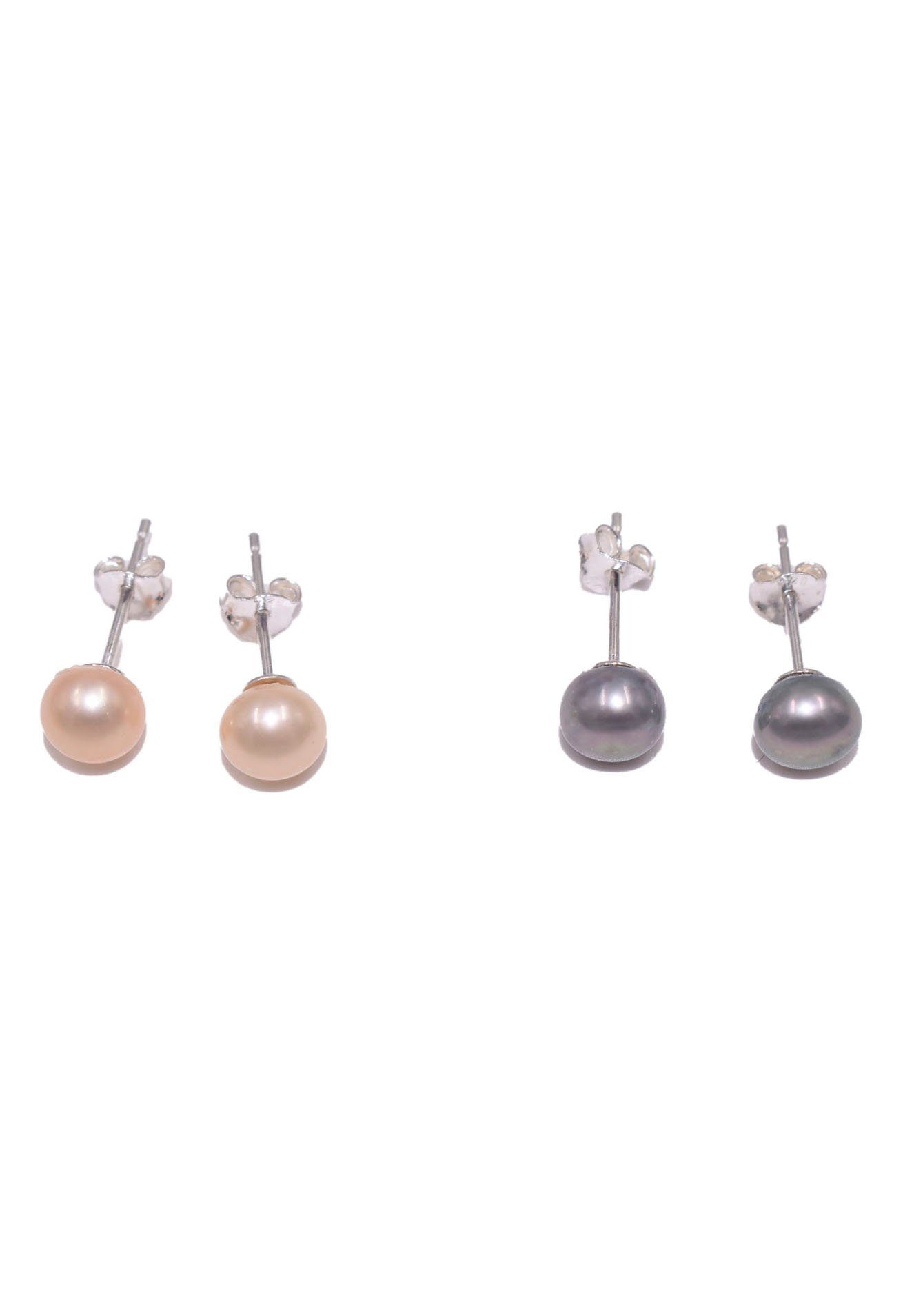 Firetti Perlenohrringe Multipack Schmuck Geschenk Ohrschmuck Perle (Set, 4-tlg), Made in Germany - mit Süßwasserzuchtperle