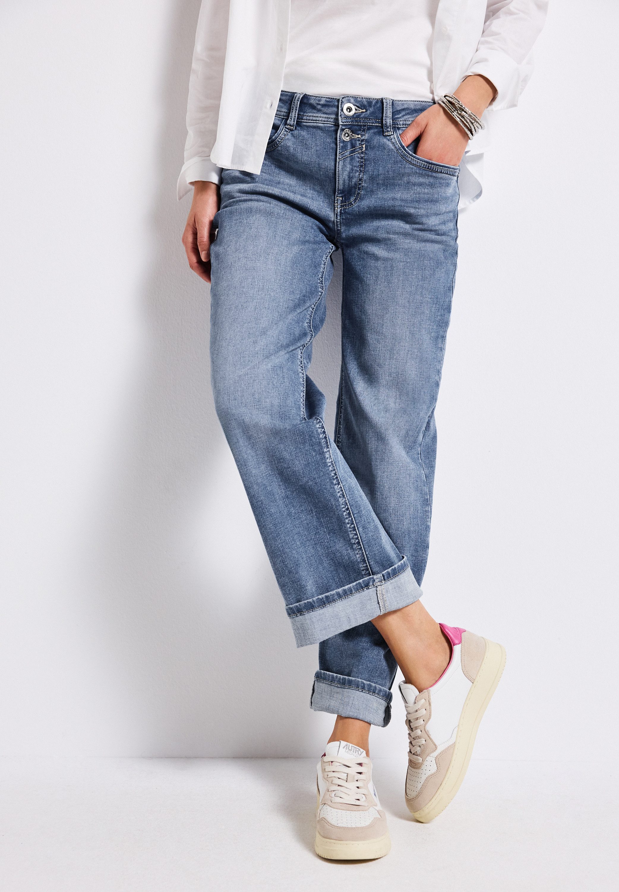 Straight-Jeans Style QR Denim Straight